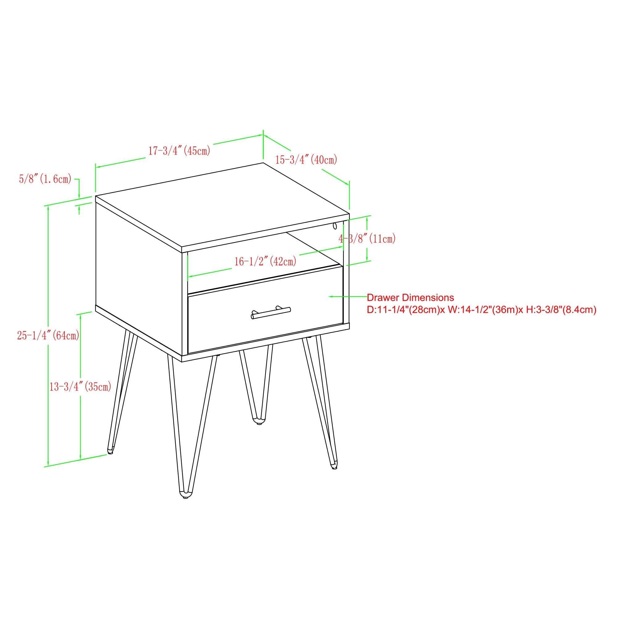 Croft Nightstand / Side Table, Set of 2