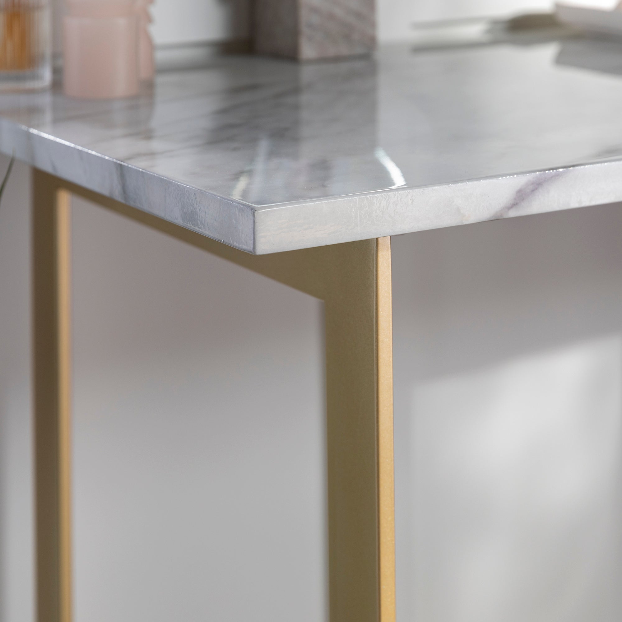 Faux Marble Console Table & Desk 42"