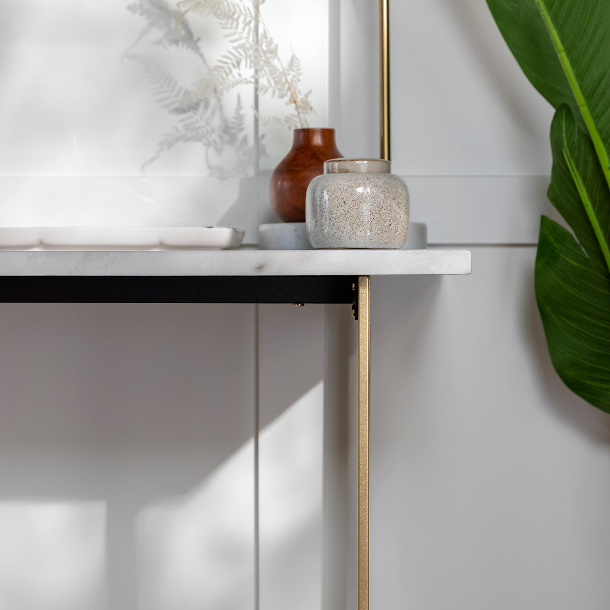 Faux Marble Console Table & Desk 42"
