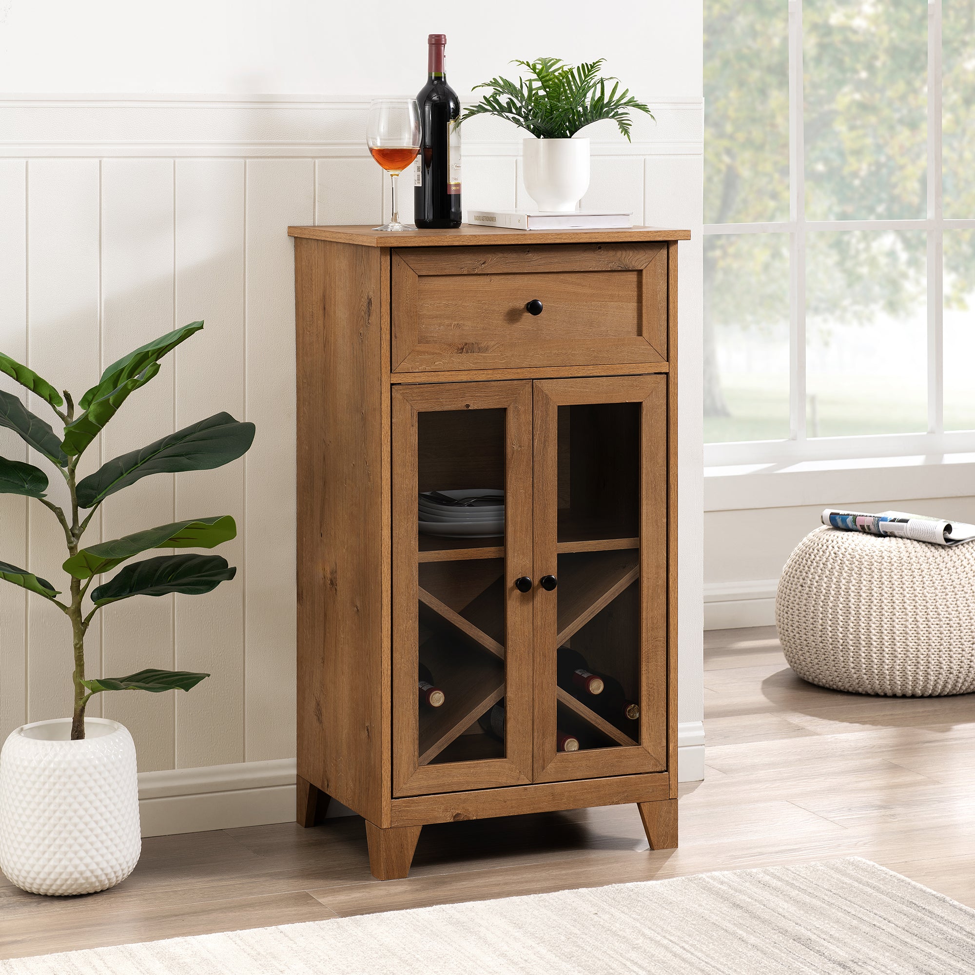 20" One-Drawer Two-Door Bar Storage