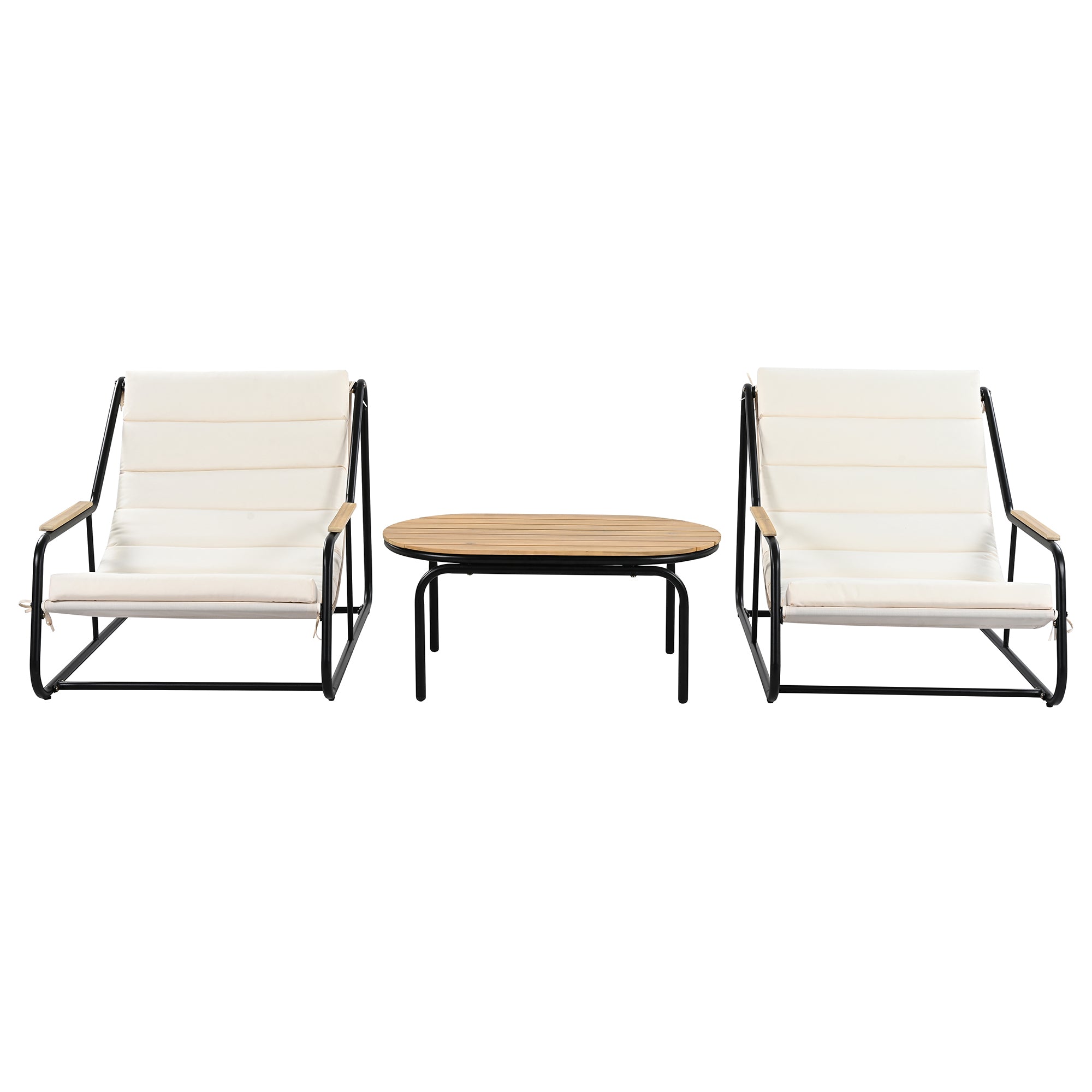 Walker Edison | Outdoor Chaise Lounge Chairs Set of 3