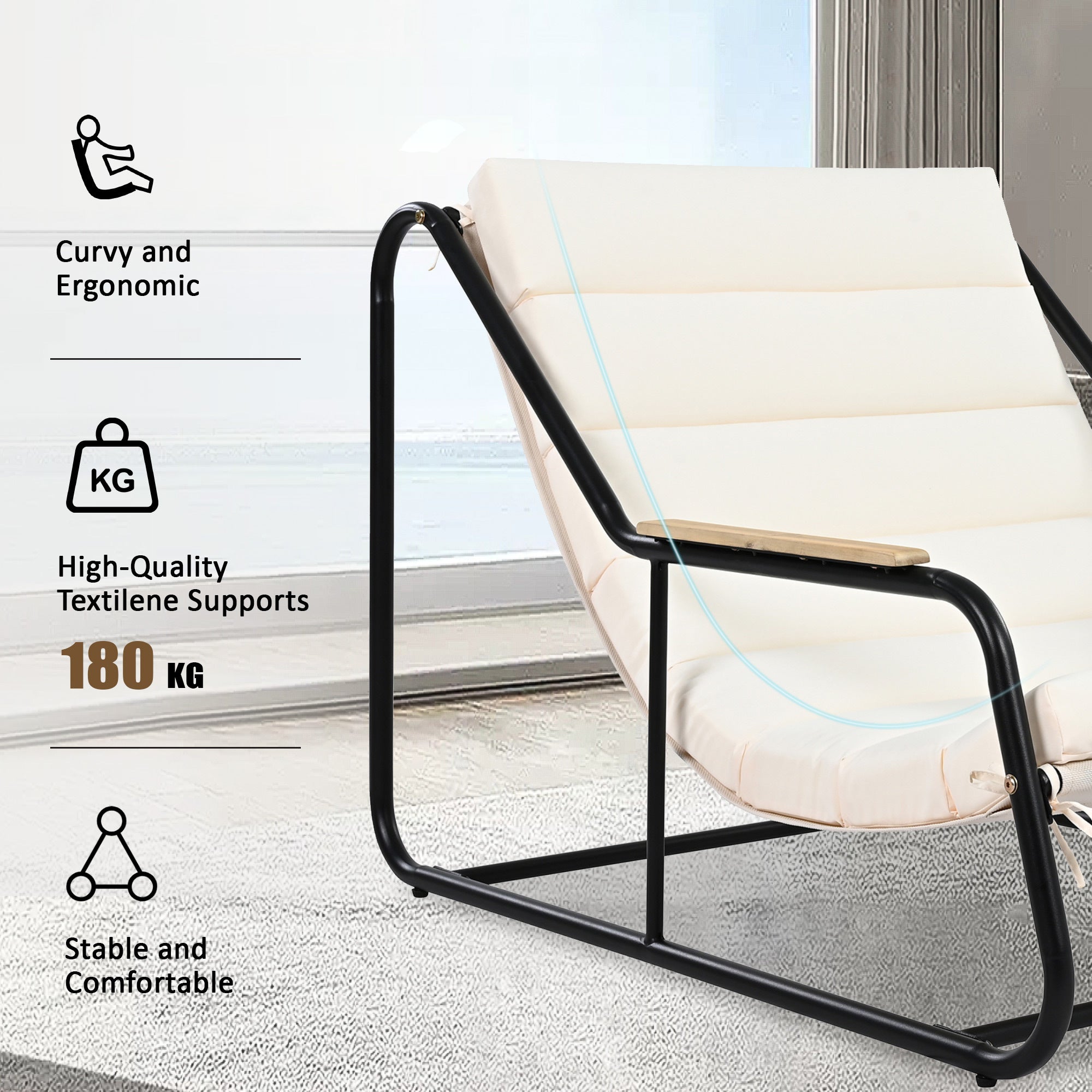 Walker Edison | Outdoor Chaise Lounge Chairs Set of 3