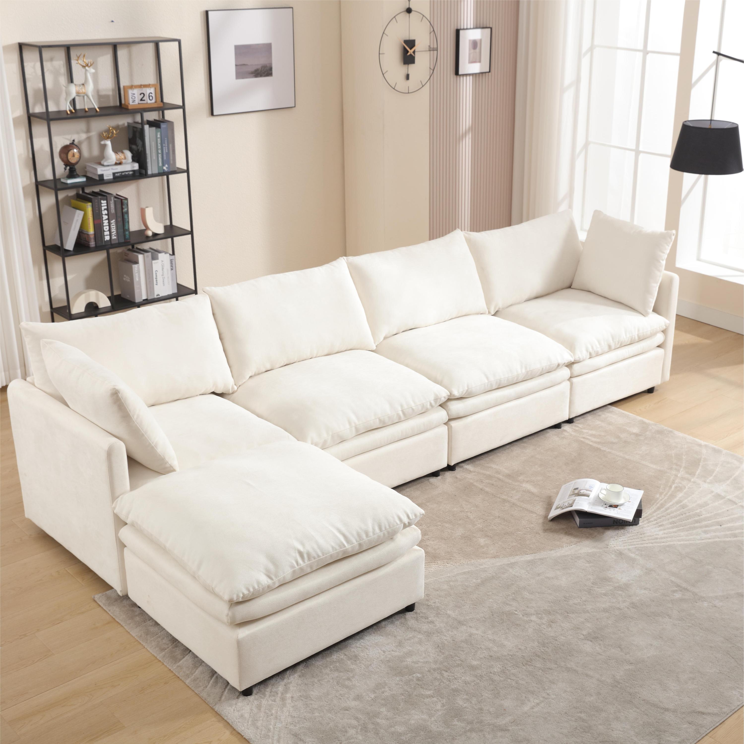Walker Edison | Modern Cloud U-shaped Sectional Sofa