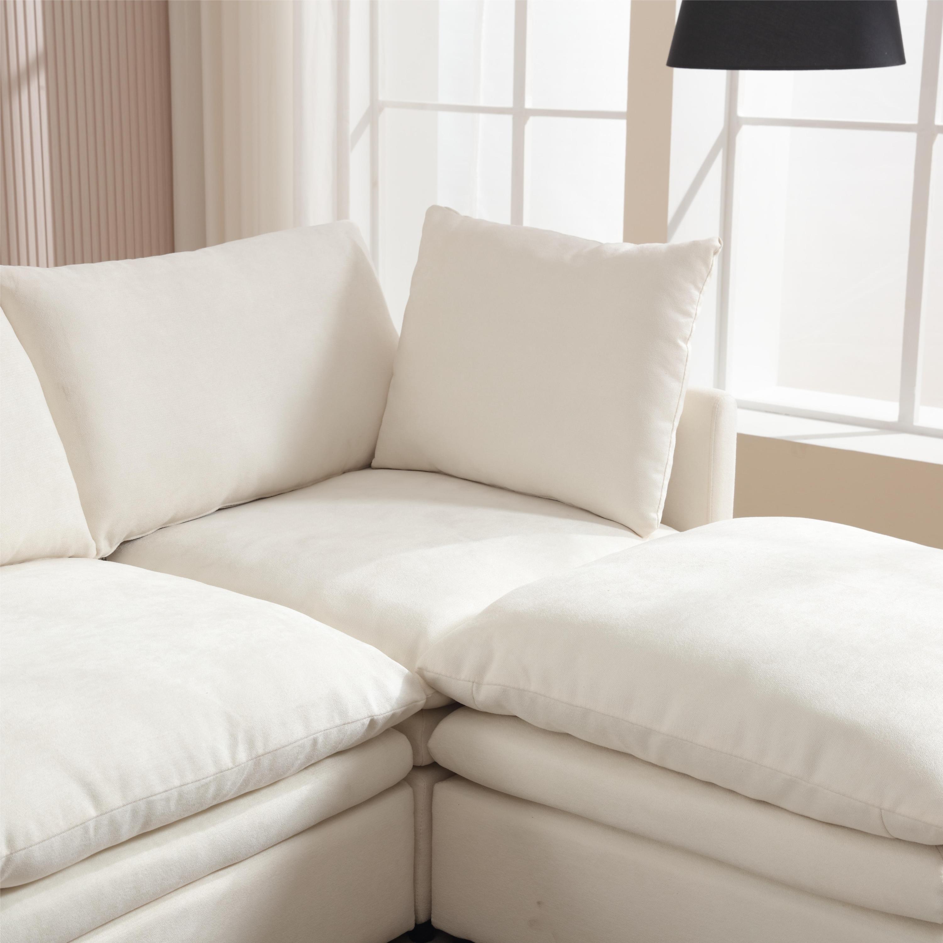 Walker Edison | Modern Cloud U-shaped Sectional Sofa