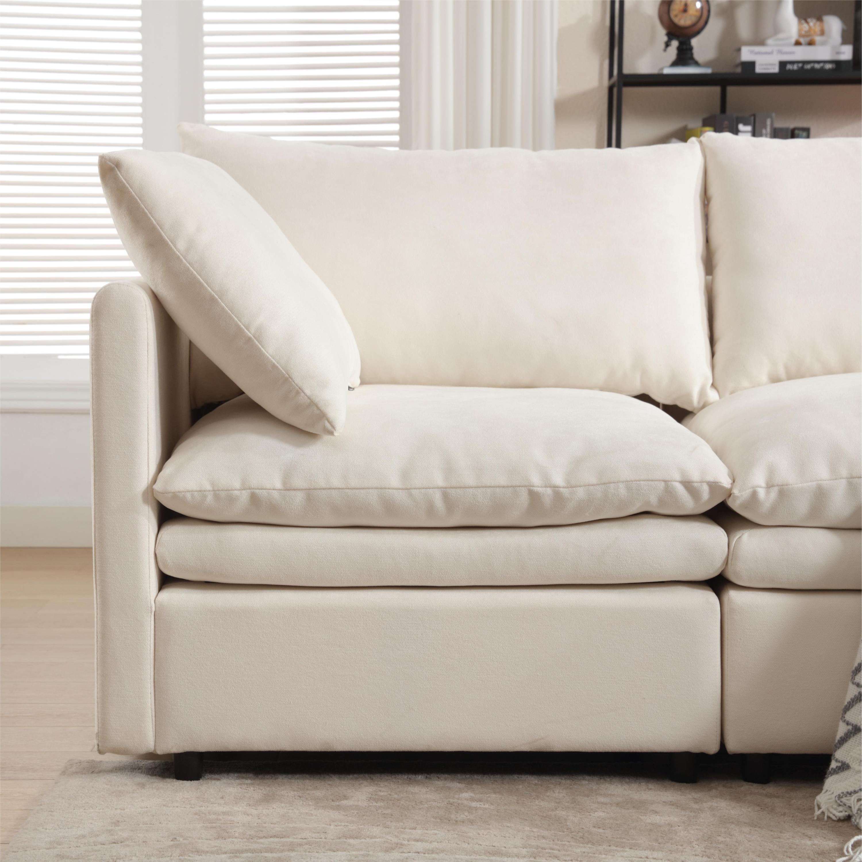 Walker Edison | Modern Cloud U-shaped Sectional Sofa