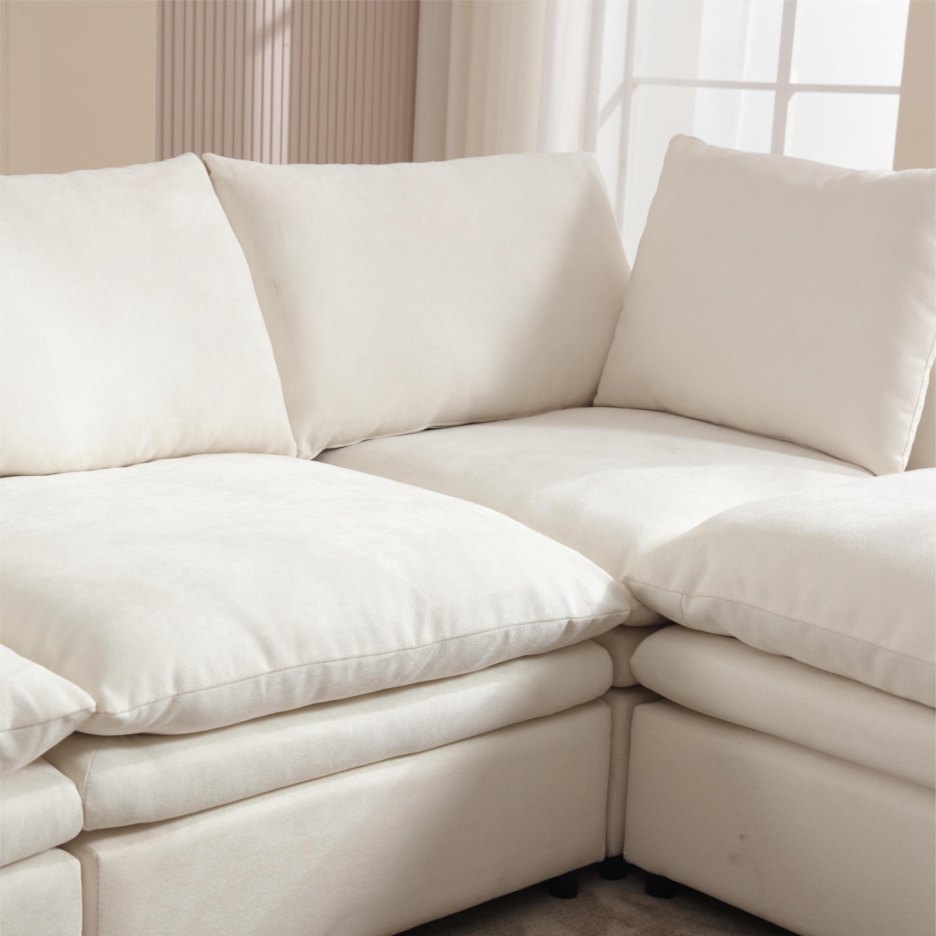 Walker Edison | Modern Cloud U-shaped Sectional Sofa