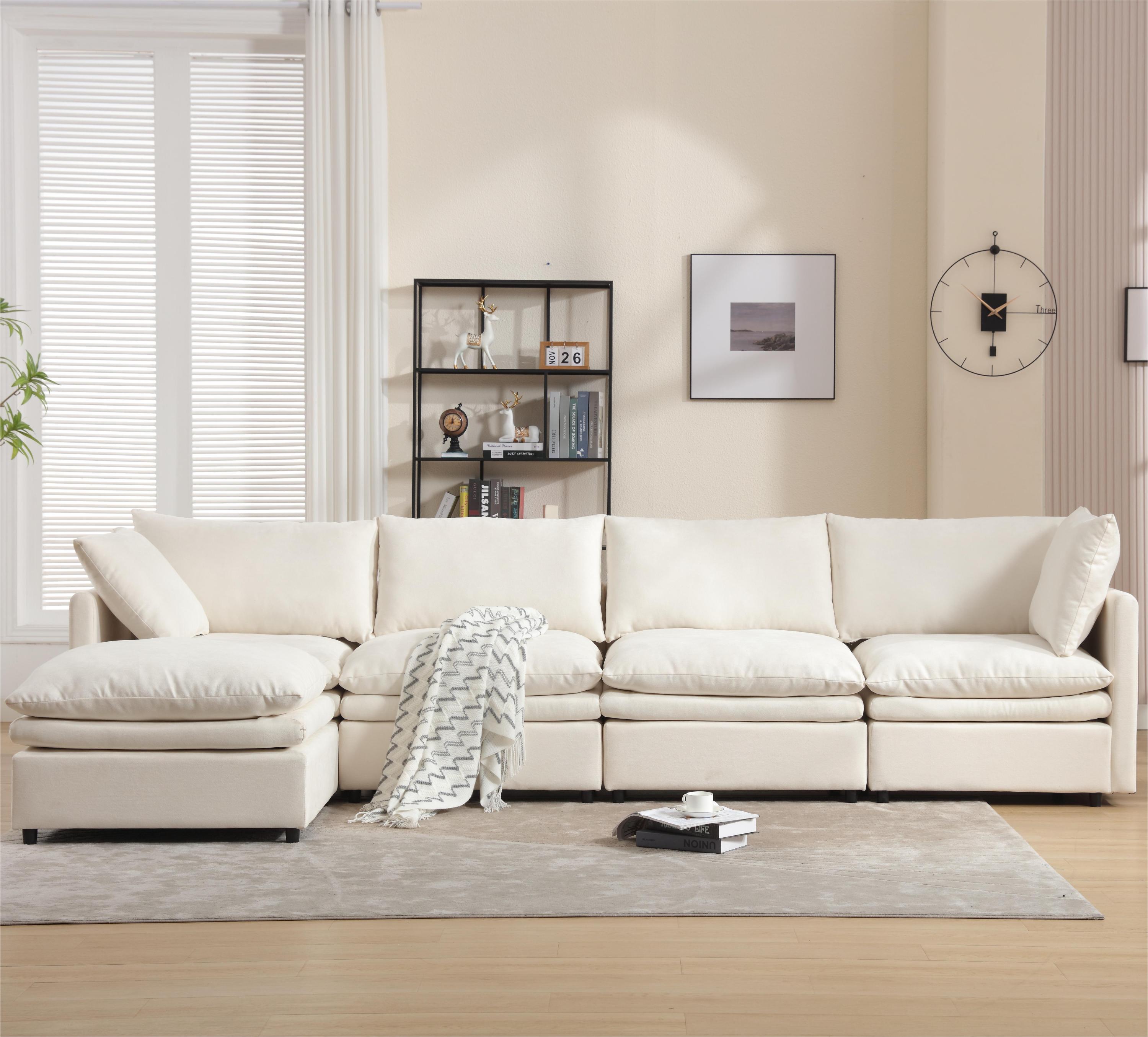 Walker Edison | Modern Cloud U-shaped Sectional Sofa