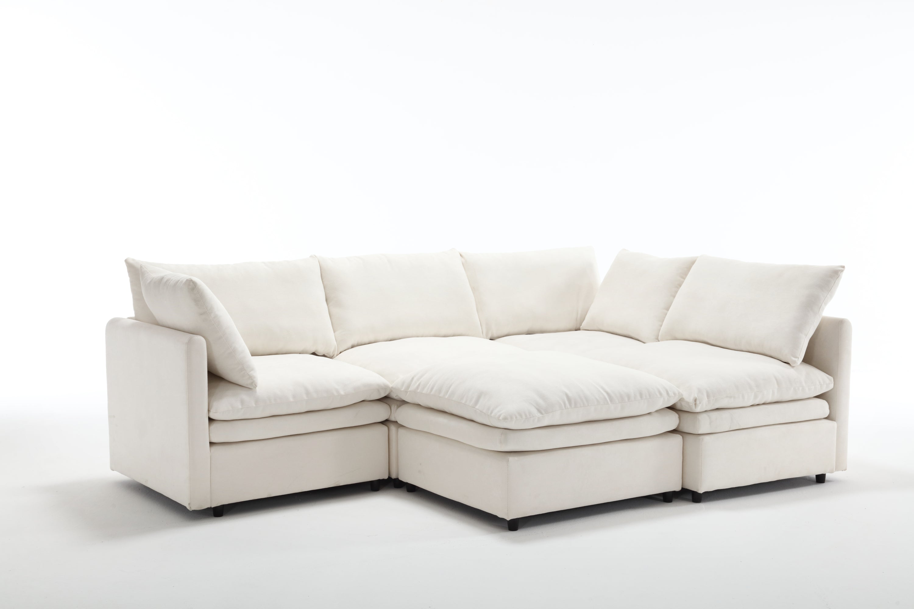 Walker Edison | Modern Cloud U-shaped Sectional Sofa