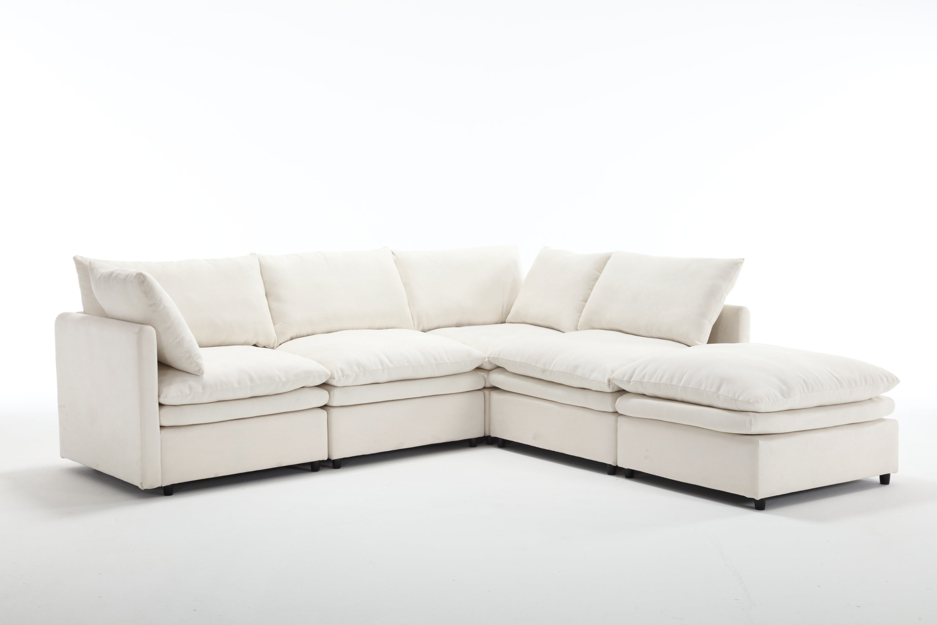 Walker Edison | Modern Cloud U-shaped Sectional Sofa