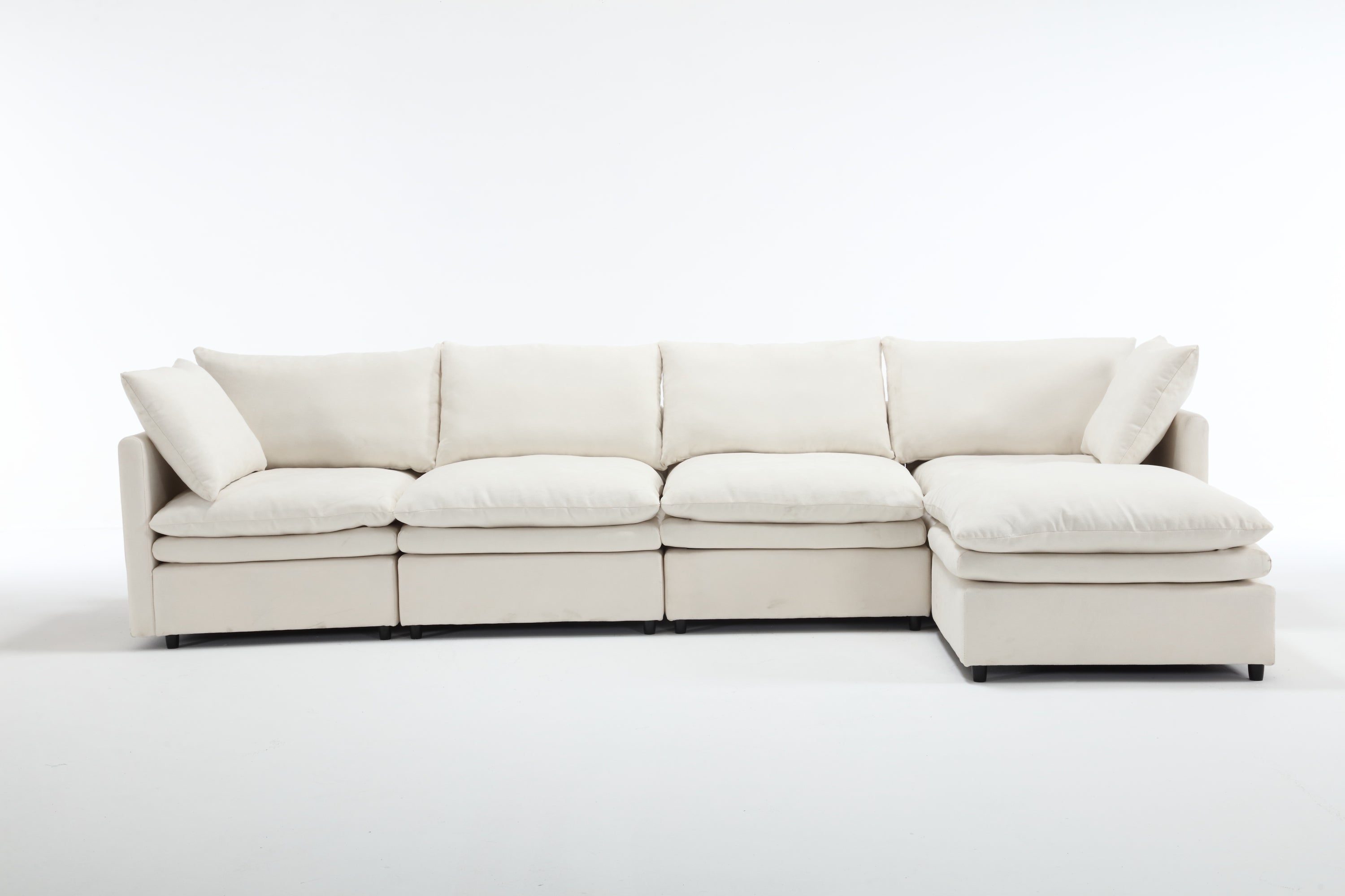 Walker Edison | Modern Cloud U-shaped Sectional Sofa