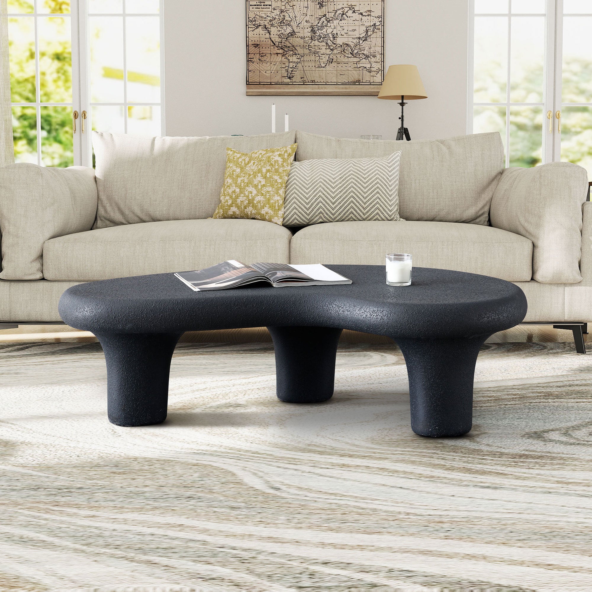 Walker Edison | Modern Cloud Shape Coffee Table