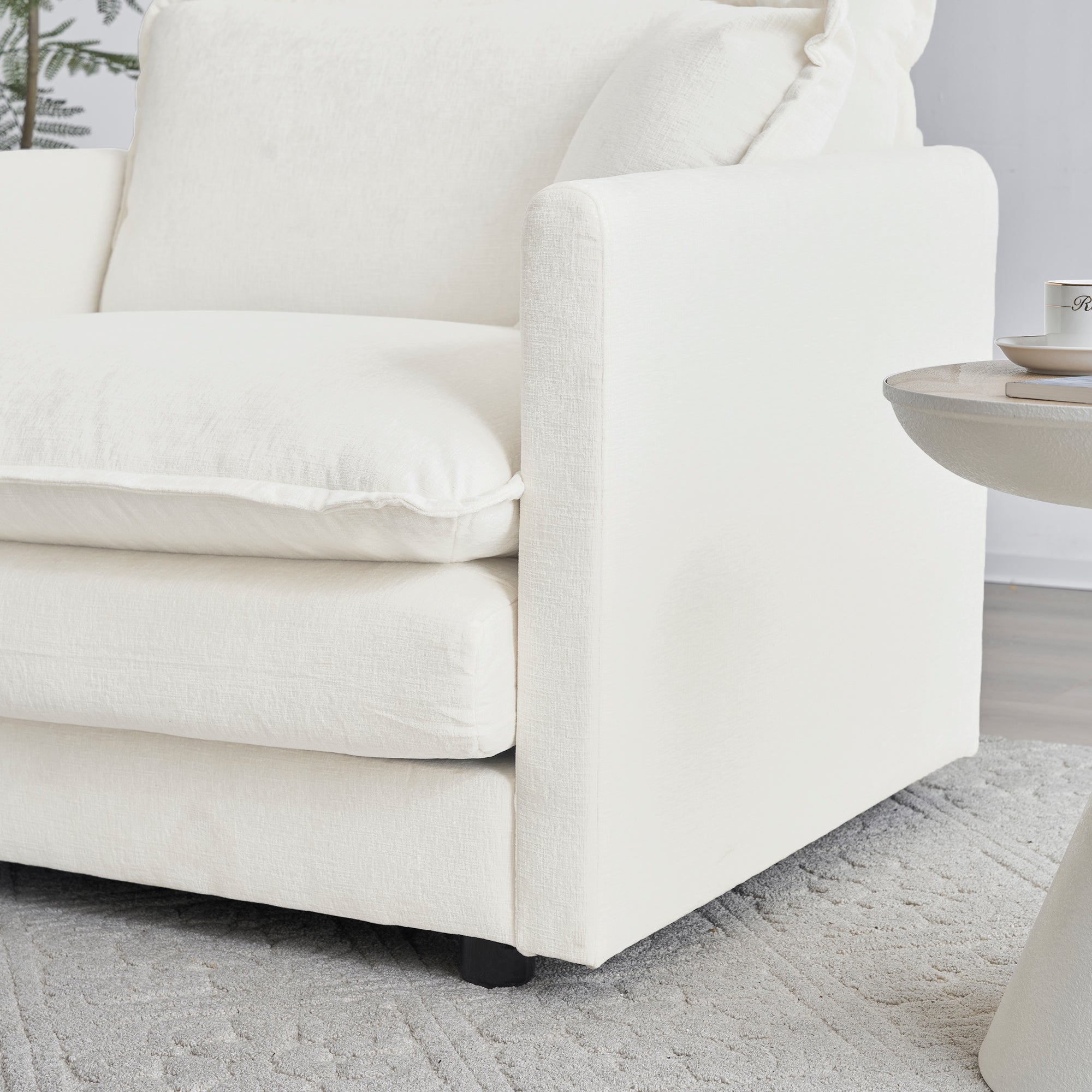 Walker Edison | Comfy Cloud Modular Sectional Sofa with Ottoman
