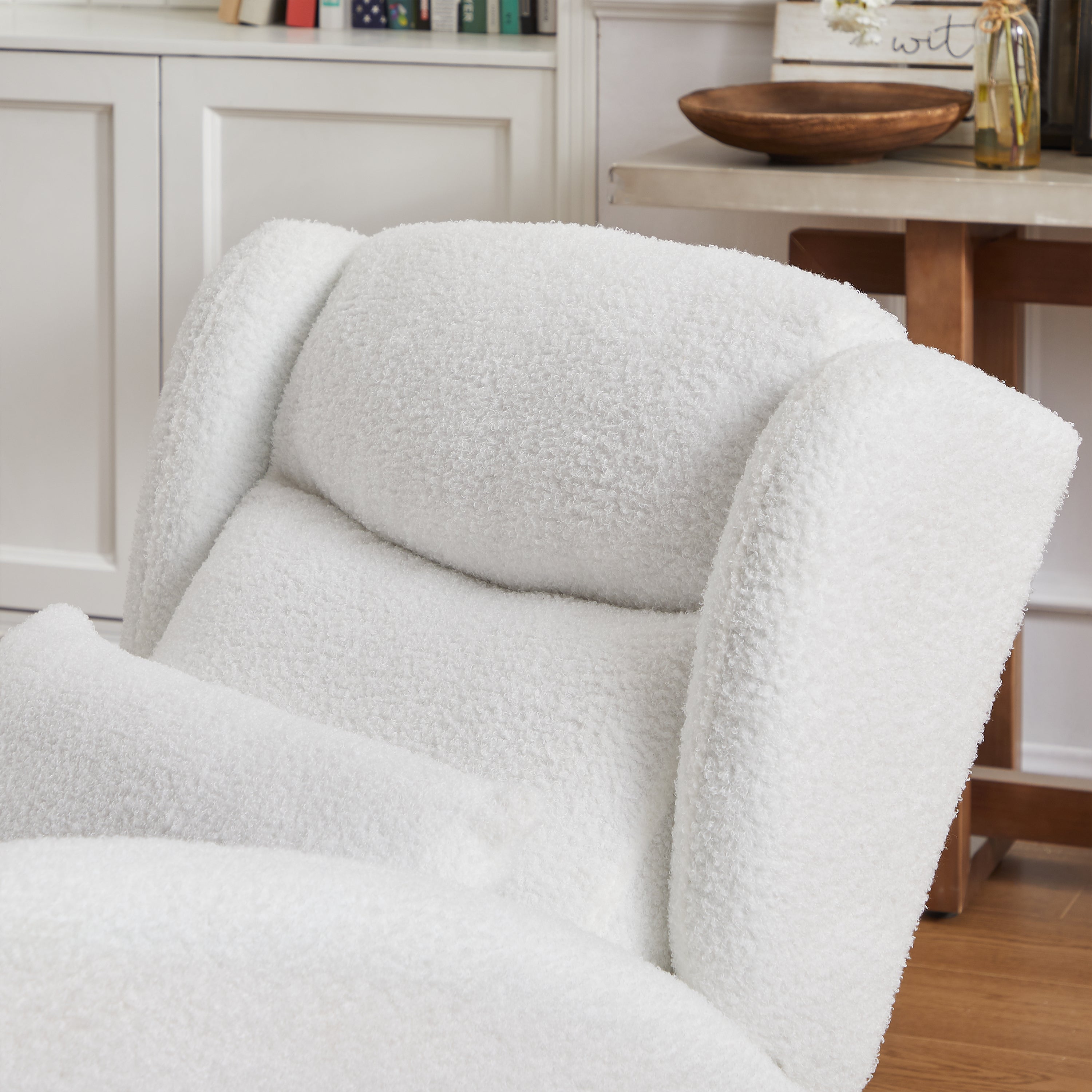 Walker Edison | Modern Boucle Lounge Arm Rocking Chair
