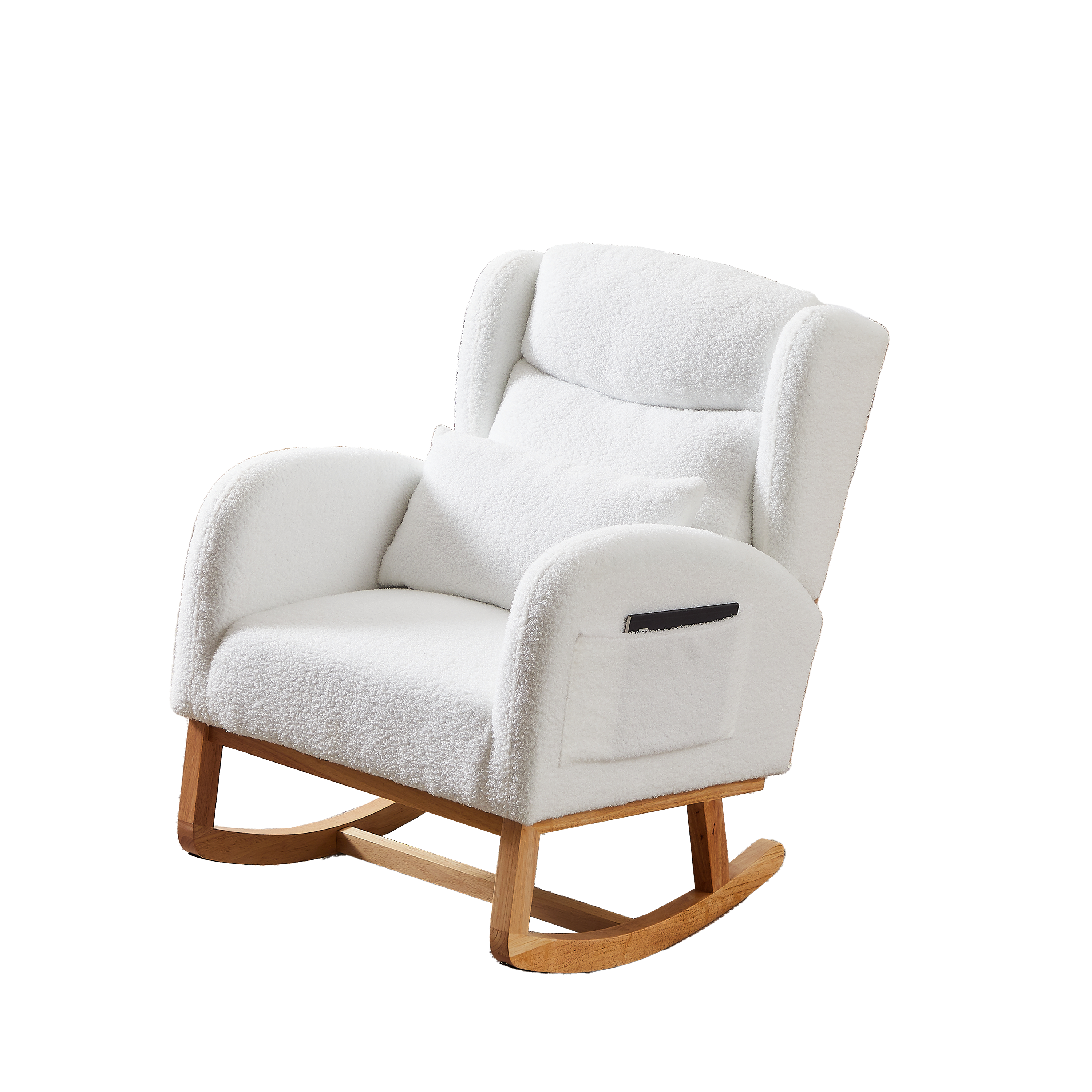 Walker Edison | Modern Boucle Lounge Arm Rocking Chair