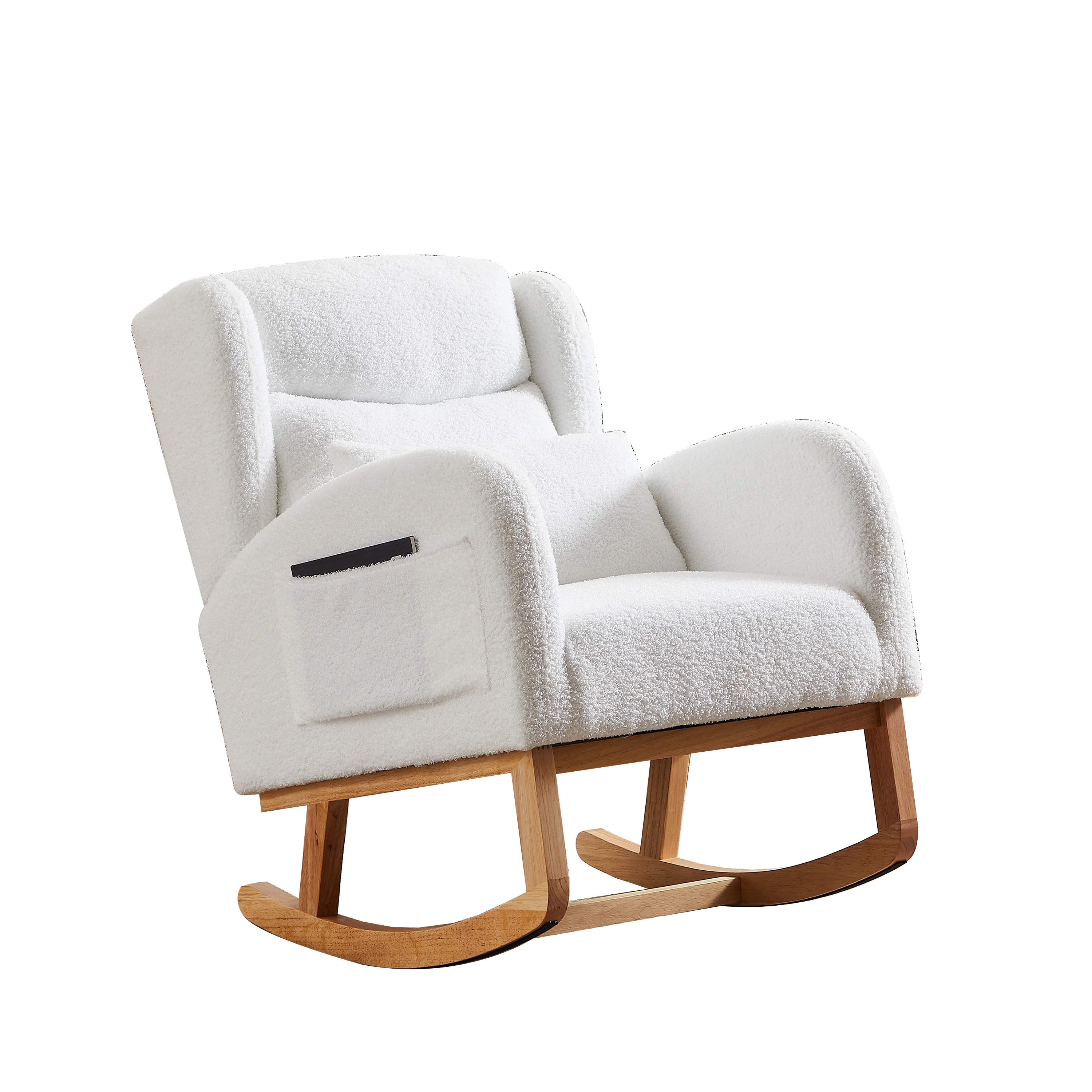 Walker Edison | Modern Boucle Lounge Arm Rocking Chair