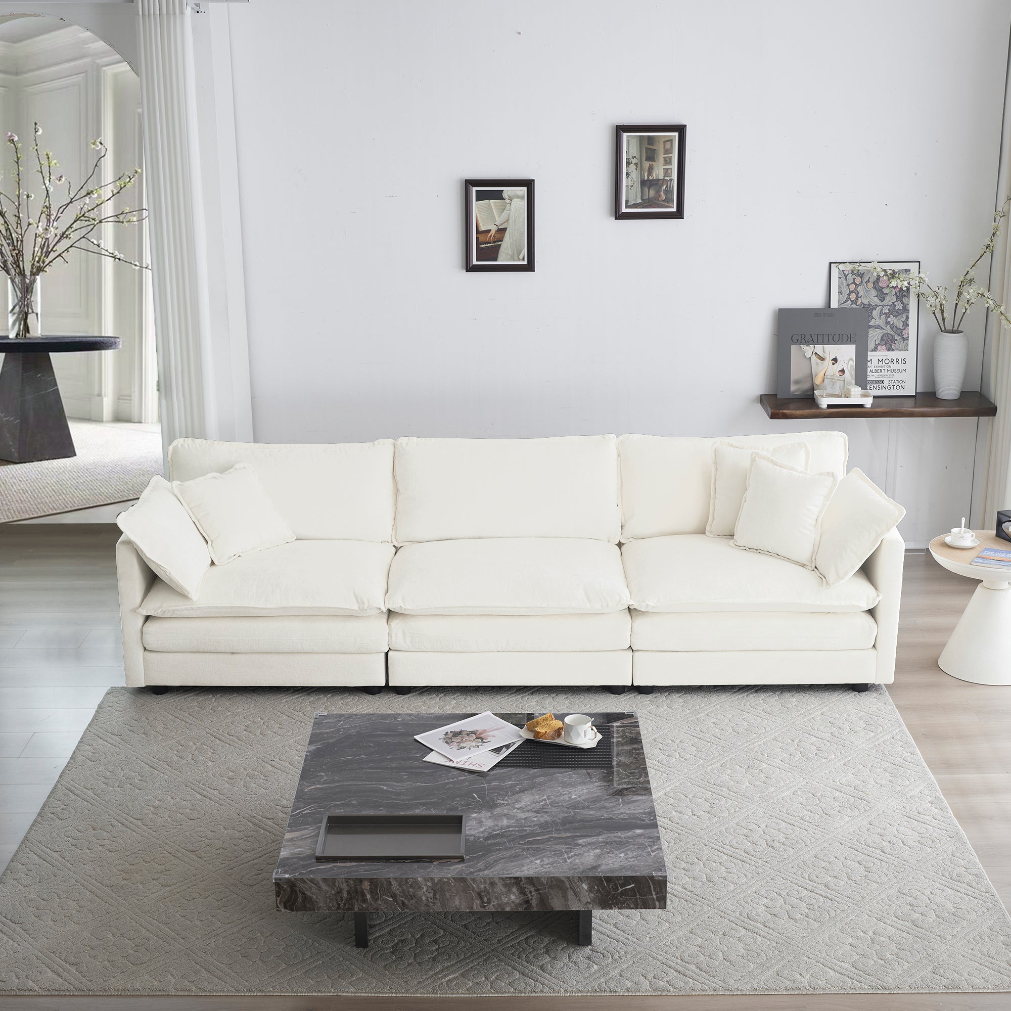 Walker Edison | Cloud Modern Couch with Pillows