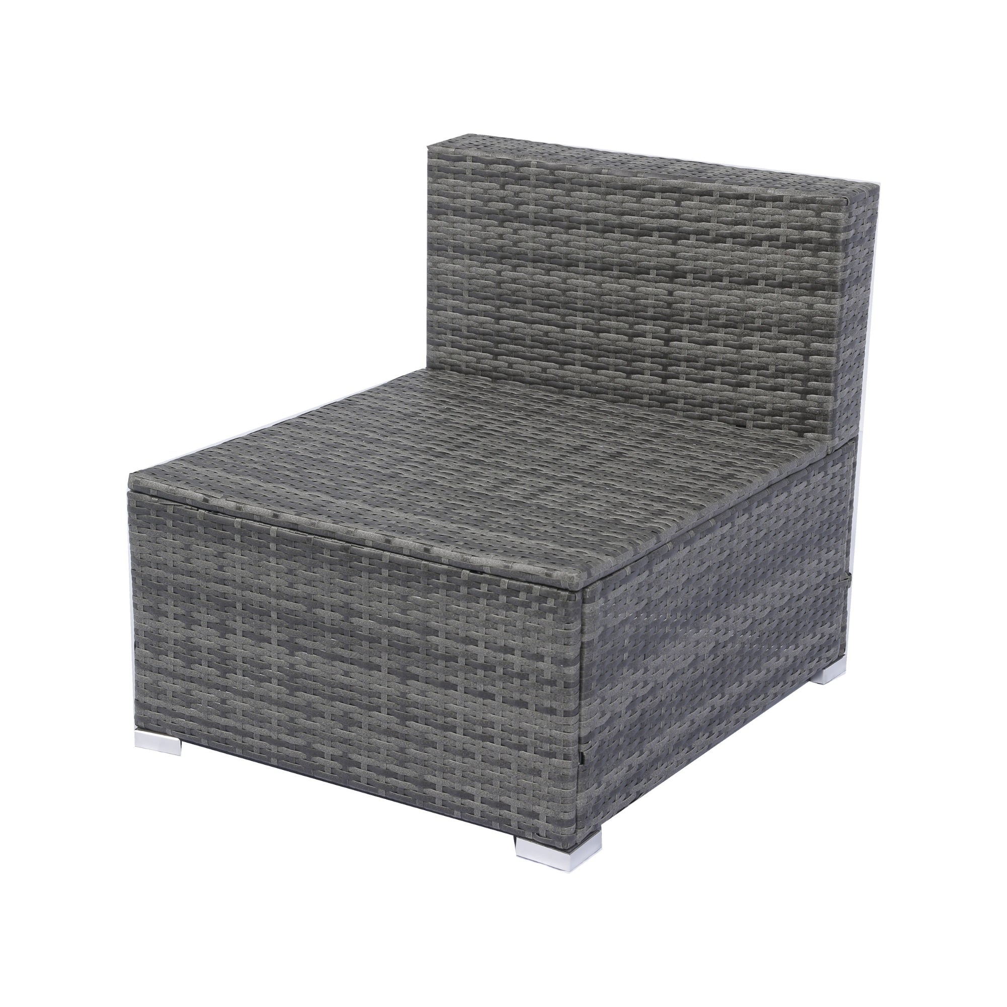 Walker Edison | 7-Piece Outdoor Patio Canopy Wicker Rattan Sectional Sofa Set