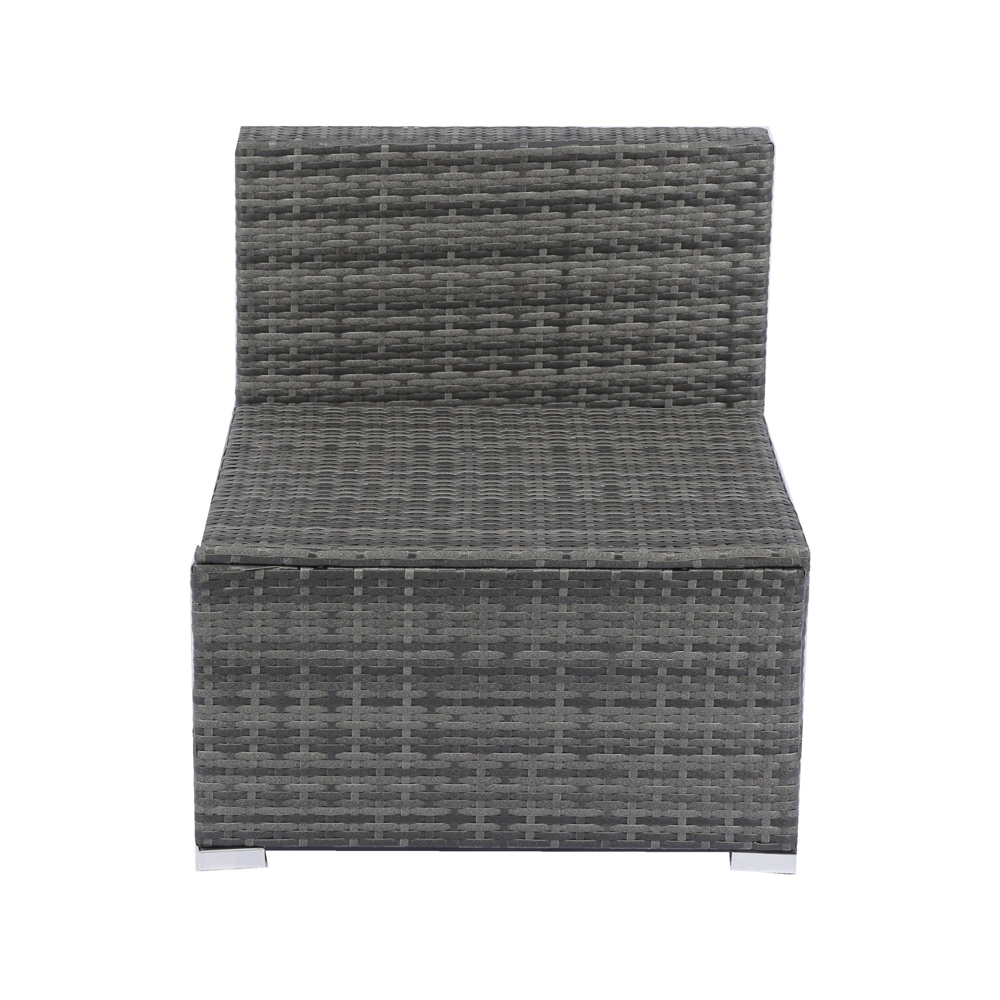 Walker Edison | 7-Piece Outdoor Patio Canopy Wicker Rattan Sectional Sofa Set