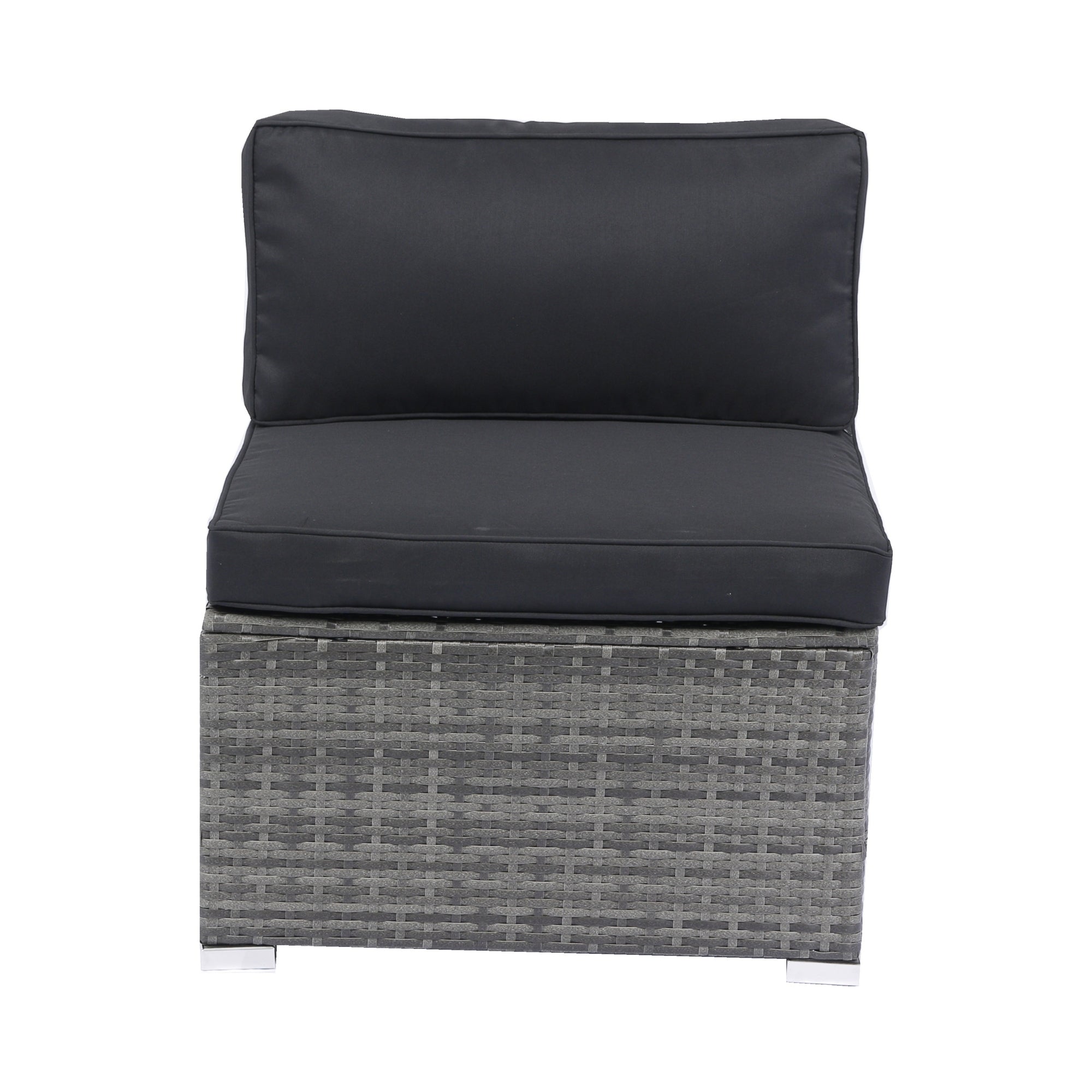 Walker Edison | 7-Piece Outdoor Patio Canopy Wicker Rattan Sectional Sofa Set