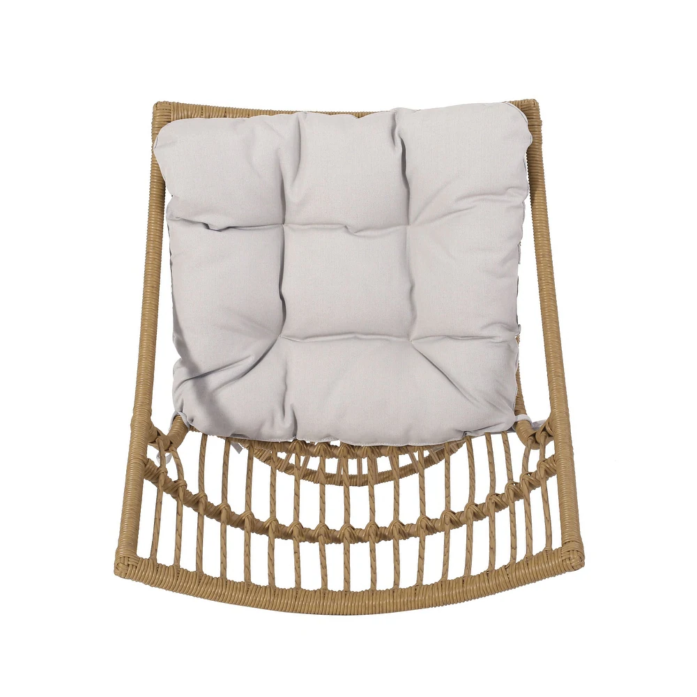 Walker Edison | Retro Wicker Outdoor Chat Set