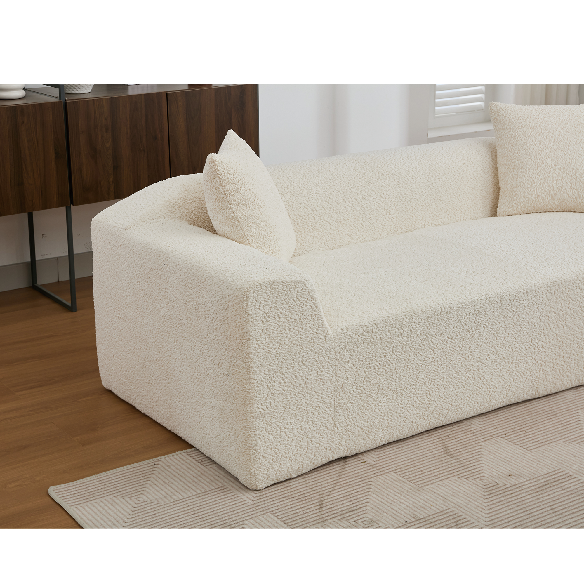 Walker Edison | Boucle Cloud Sofa Set