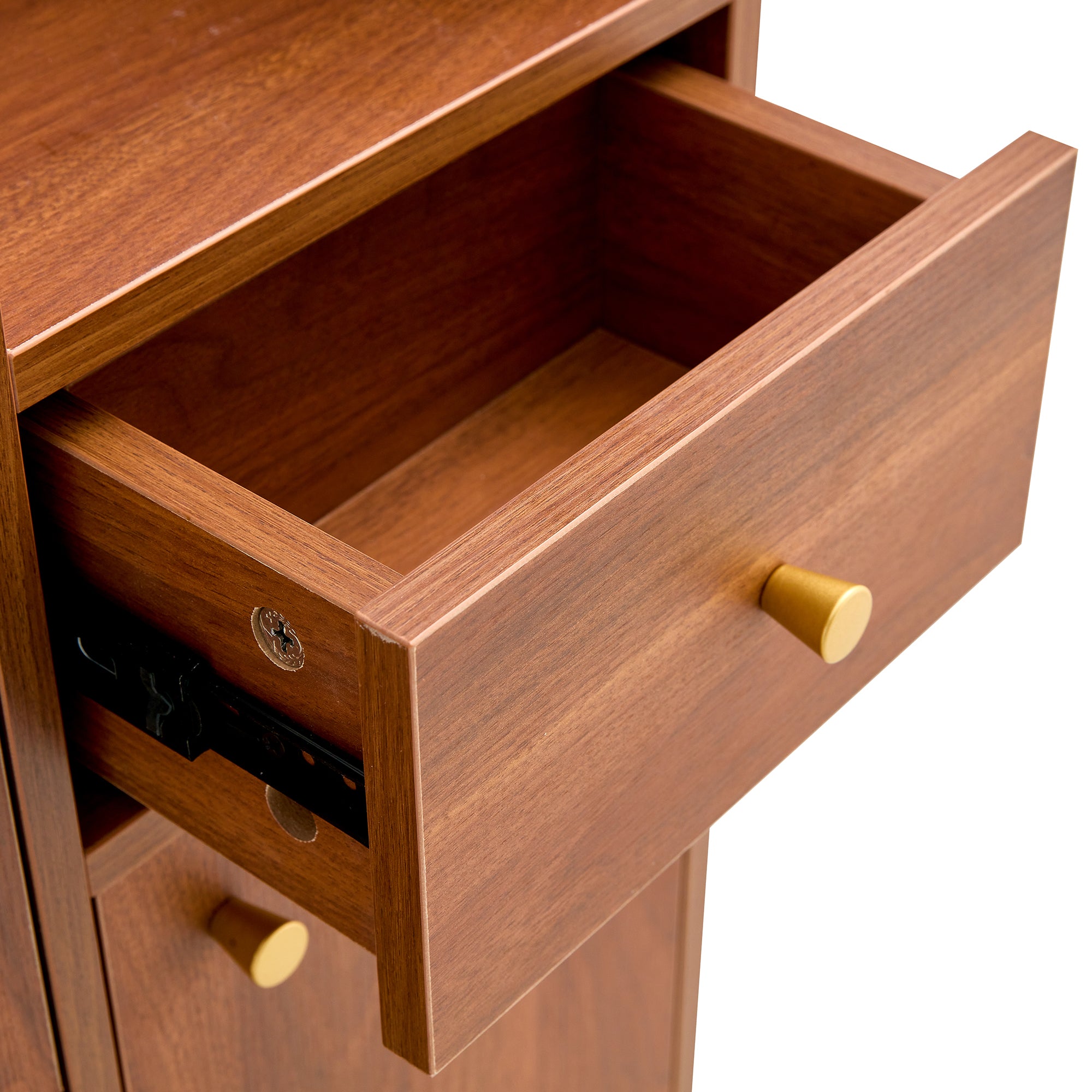 Walker Edison | Rattan Modern Minimalist Entryway Storage Cabinet