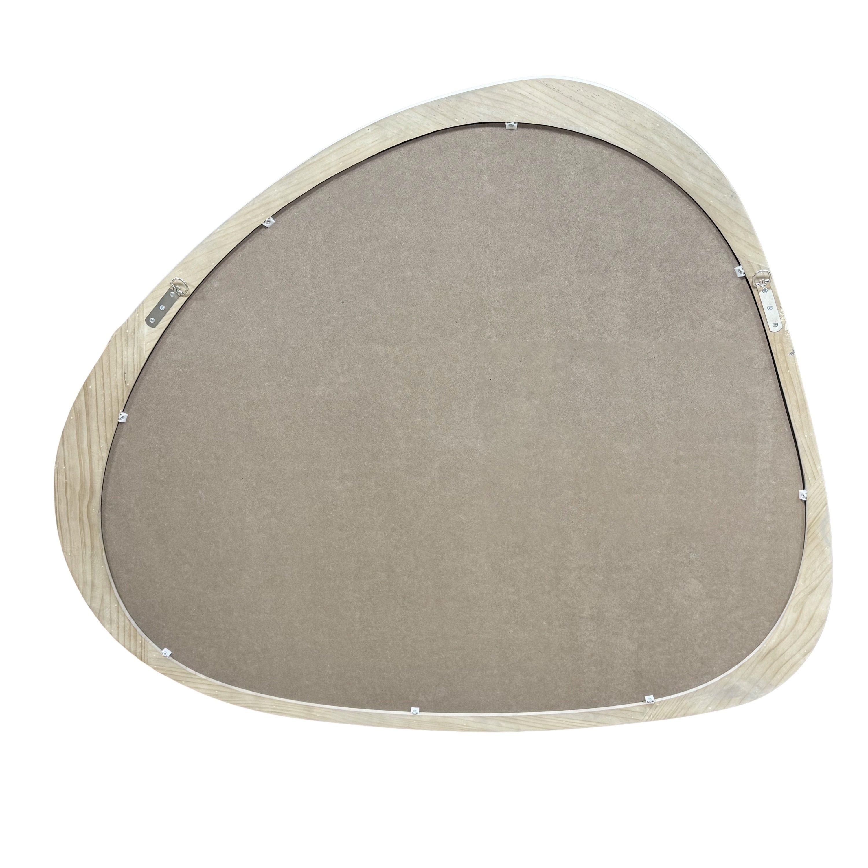 Walker Edison | Asymmetrical Natural 45" Wooden Wall Mirror