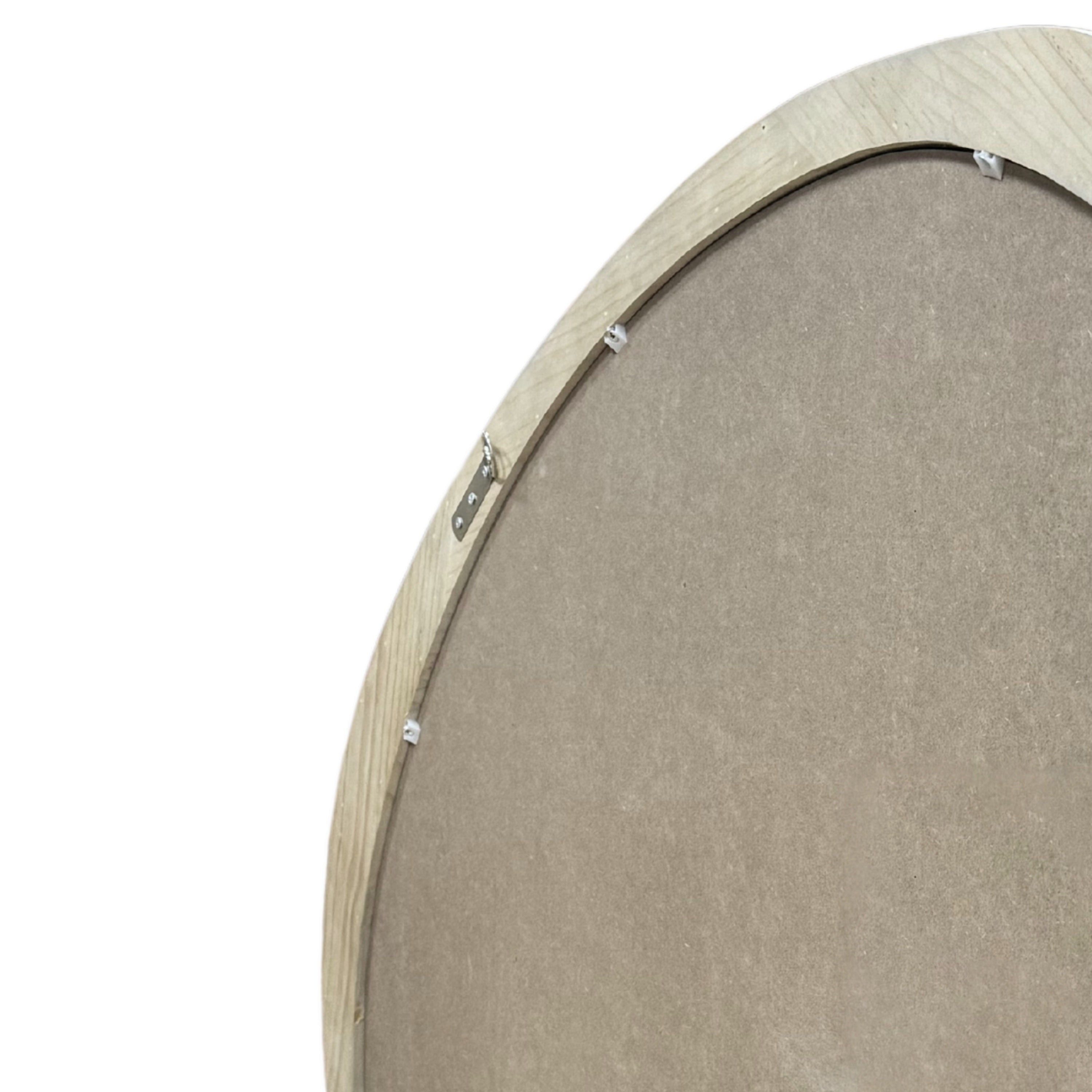 Walker Edison | Asymmetrical Natural 45" Wooden Wall Mirror