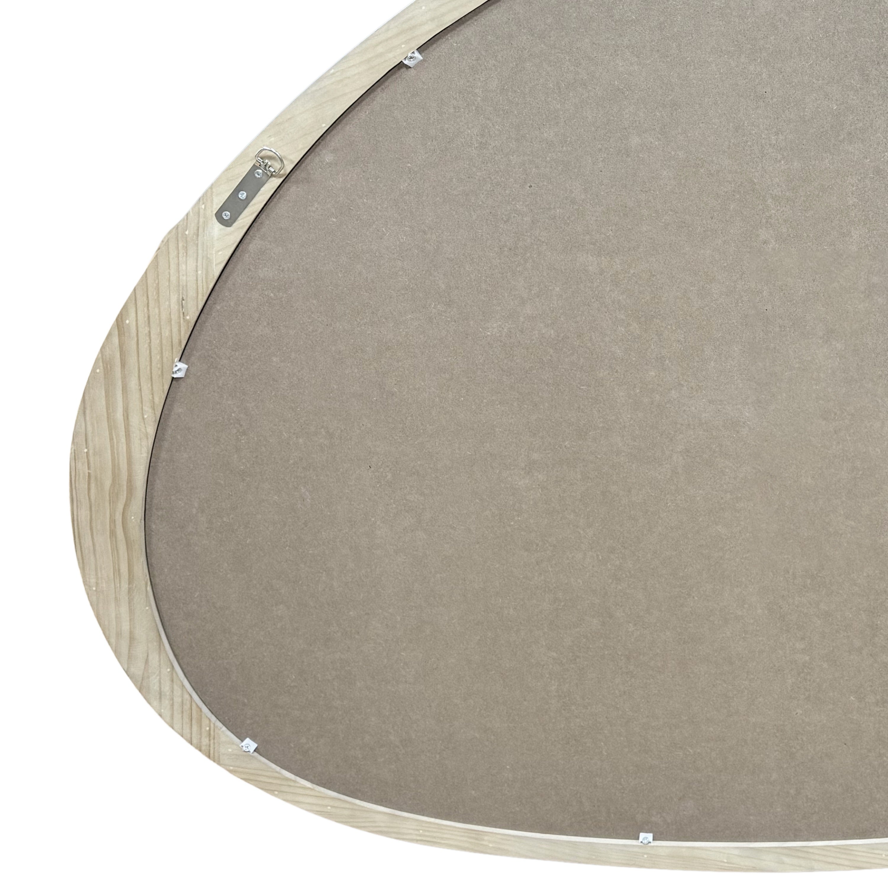 Walker Edison | Asymmetrical Natural 45" Wooden Wall Mirror