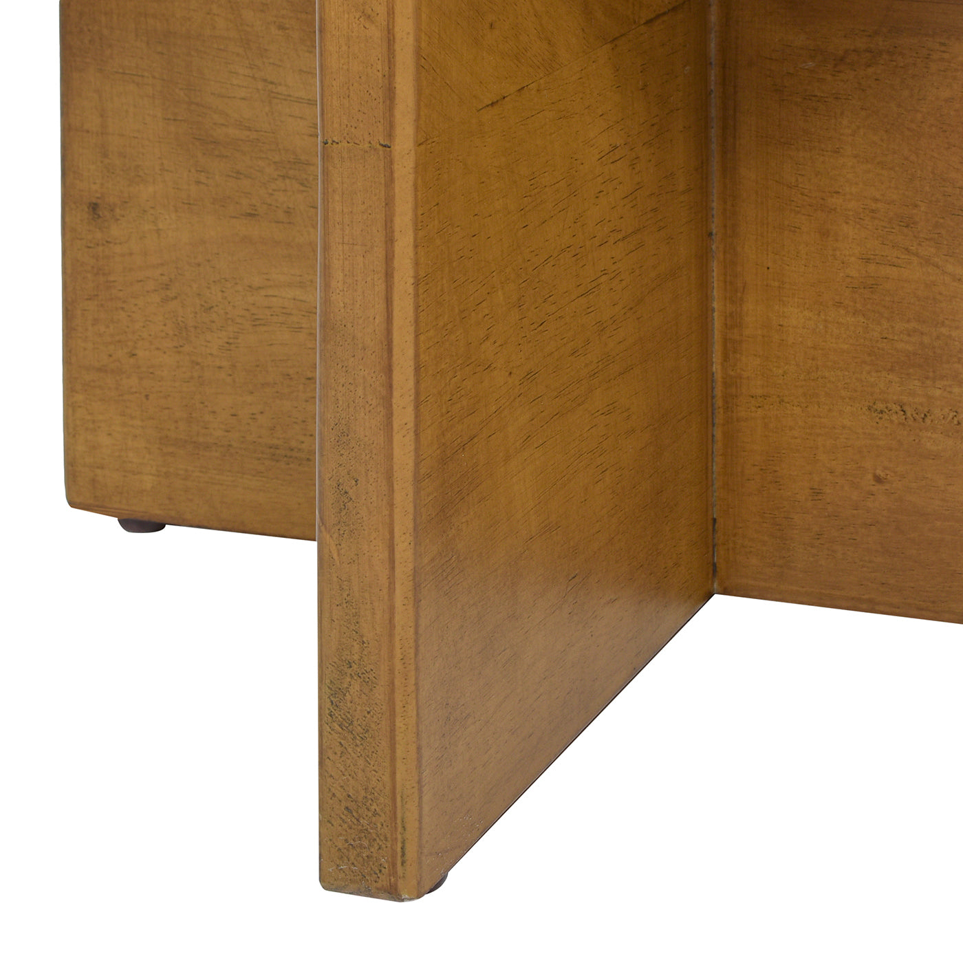 Walker Edison | Bali 18.5' Round Upholstered Ottoman with Natural Wood Base