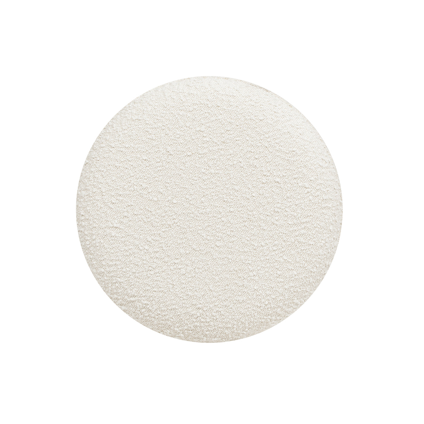 Walker Edison | Bali 18.5' Round Upholstered Ottoman with Natural Wood Base