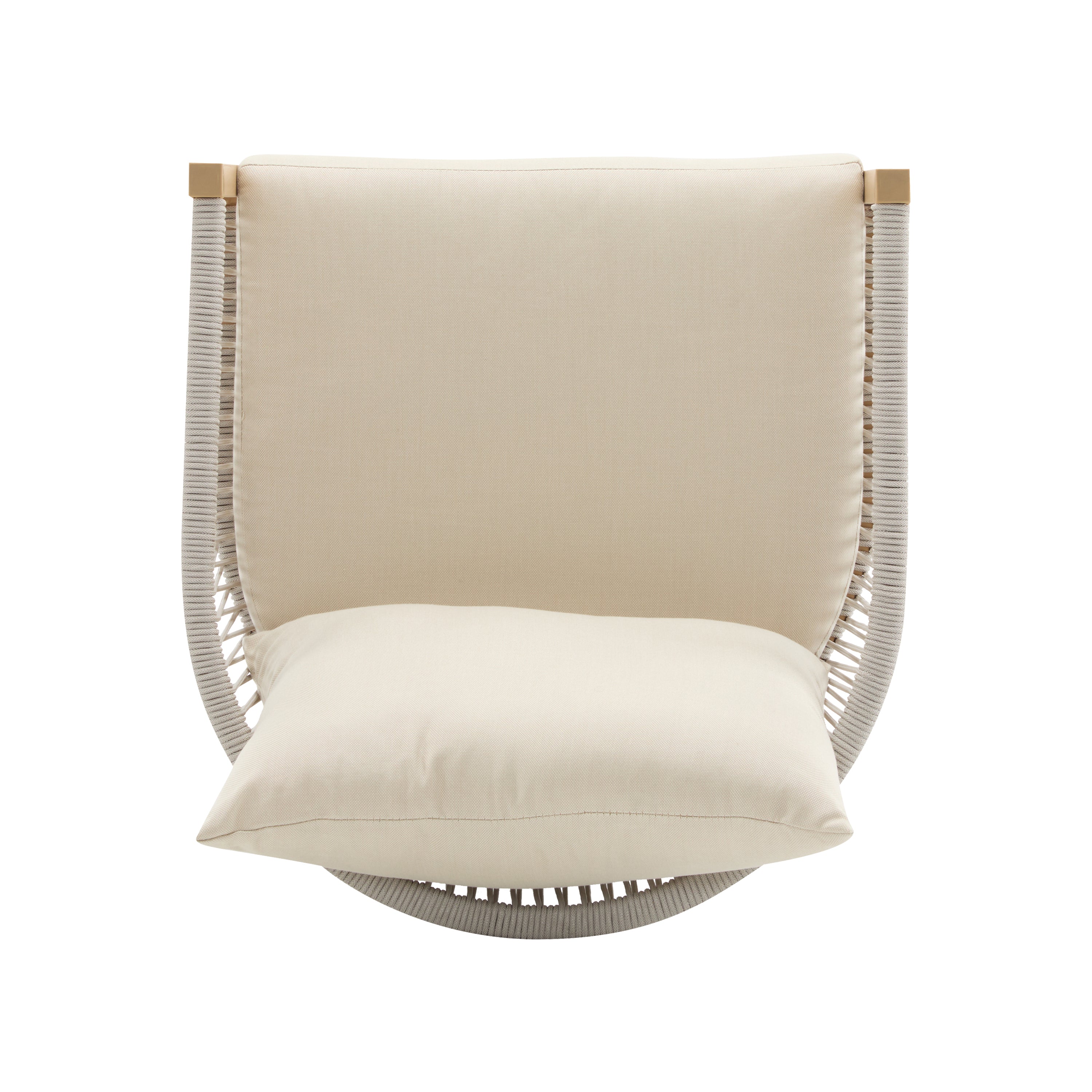 Walker Edison | Stylish Rope-Weave Design Curved Club Chair Set
