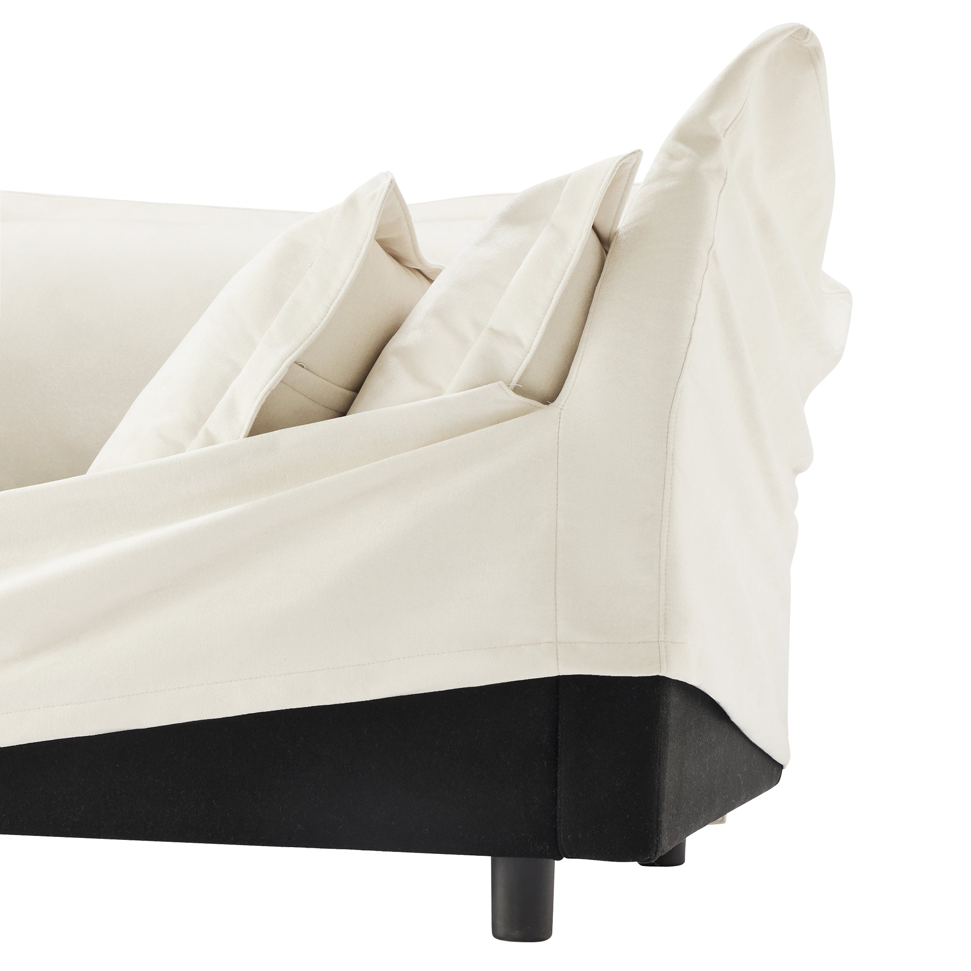 Walker Edison | Deep Seat Slipcovered Accent Chair Set