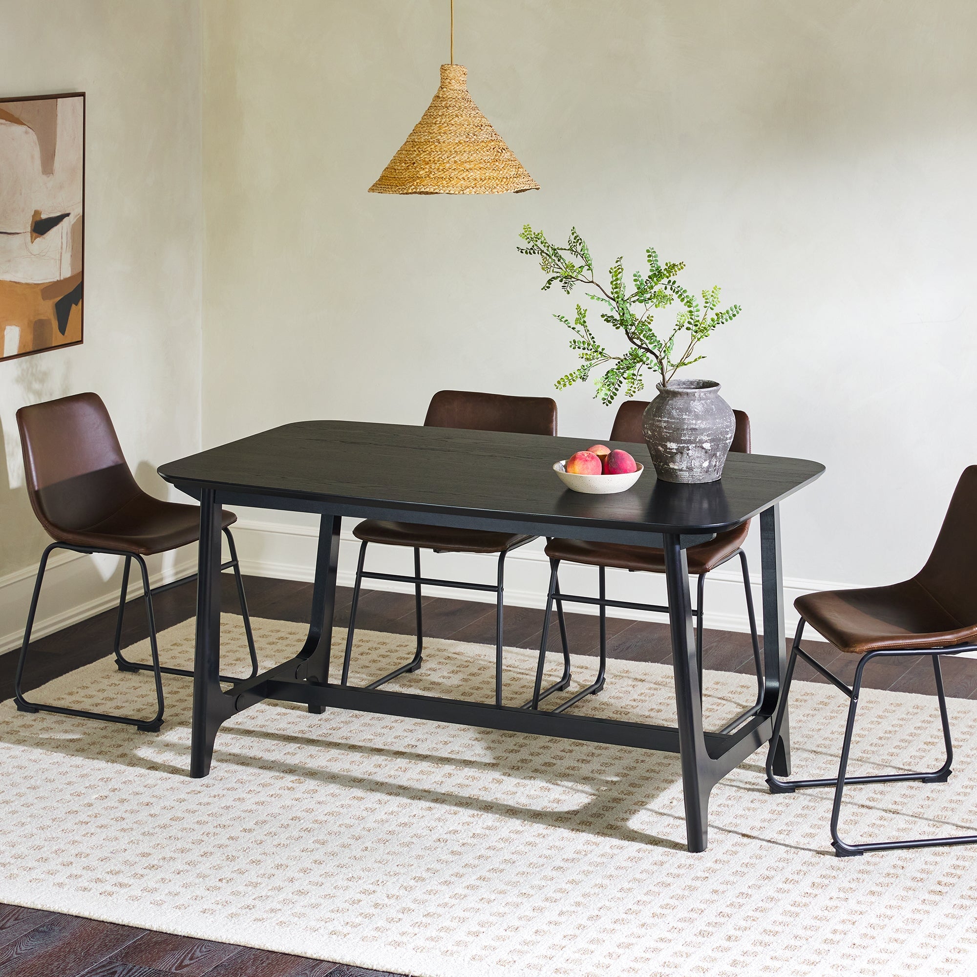 Mid-Century Sammen Dining Table with Trestle Base