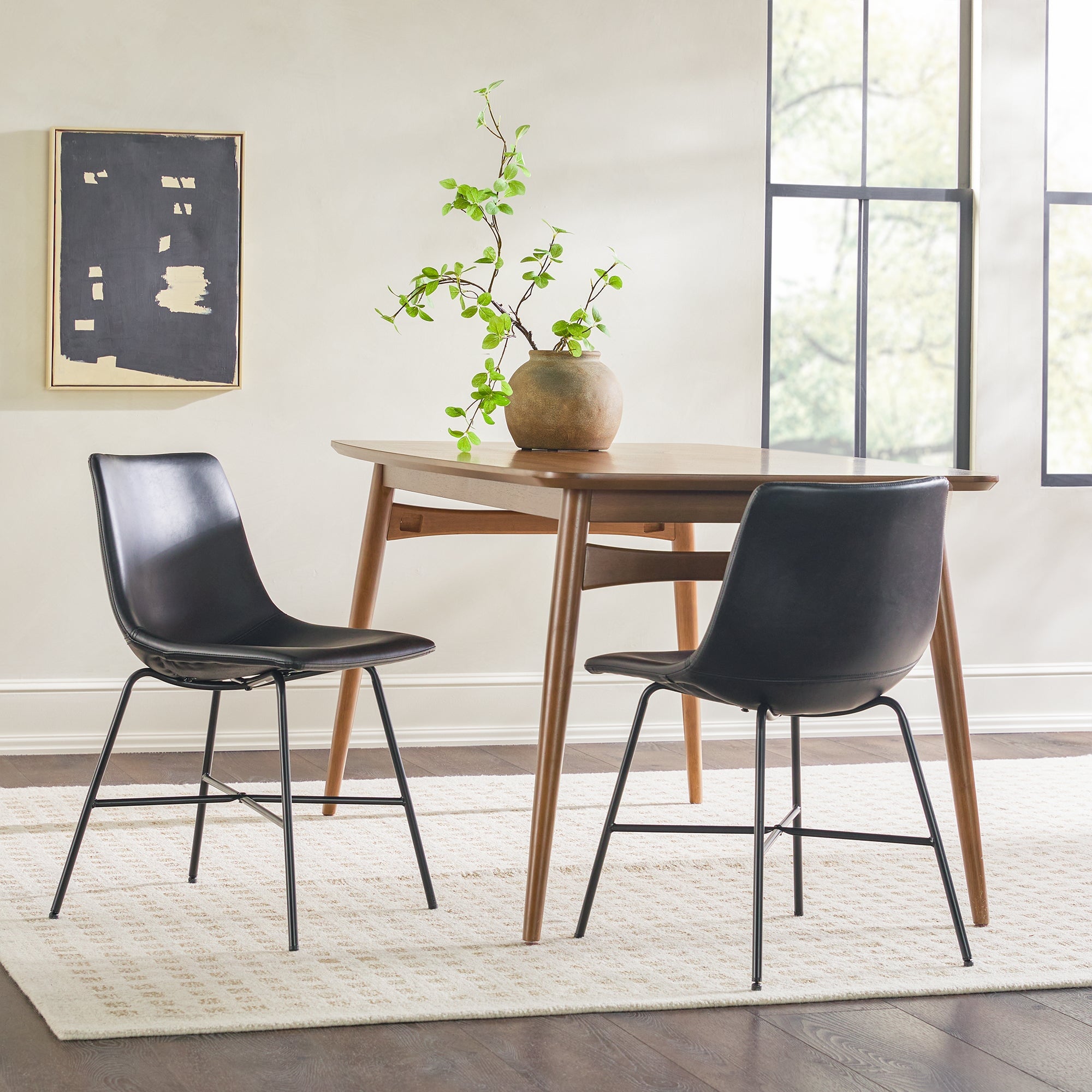 Xuma Urban Industrial Faux Leather Seating Collection (Dining Chair or Counter Stool), Set of 2