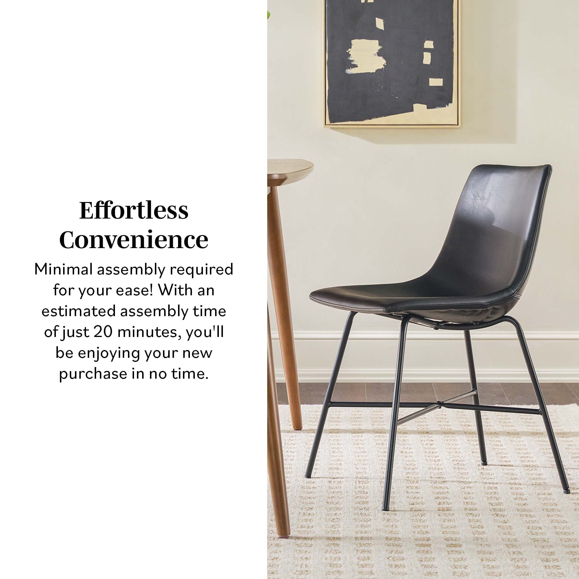 Xuma Urban Industrial Faux Leather Seating Collection (Dining Chair or Counter Stool), Set of 2