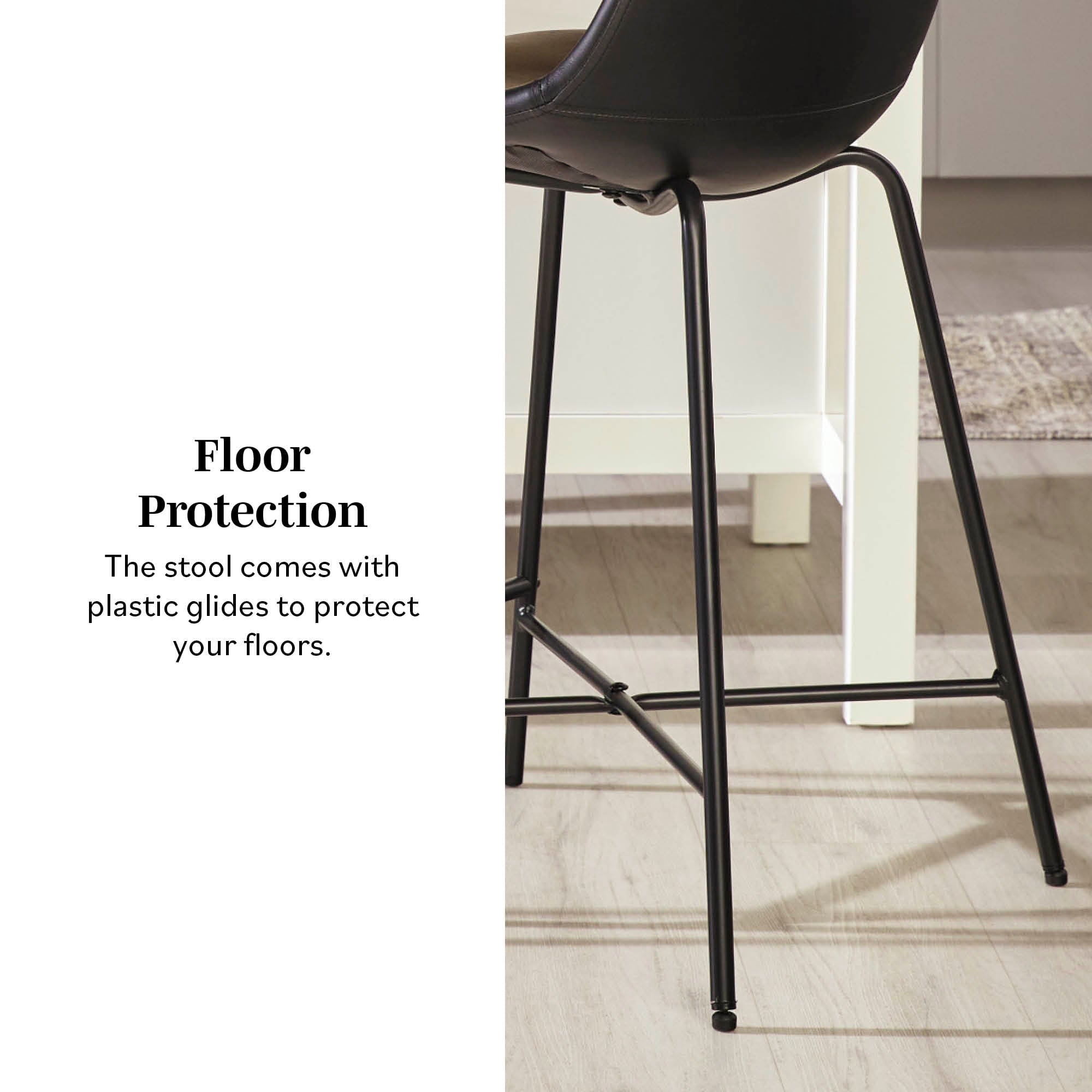 Xuma Urban Industrial Faux Leather Seating Collection (Dining Chair or Counter Stool), Set of 2