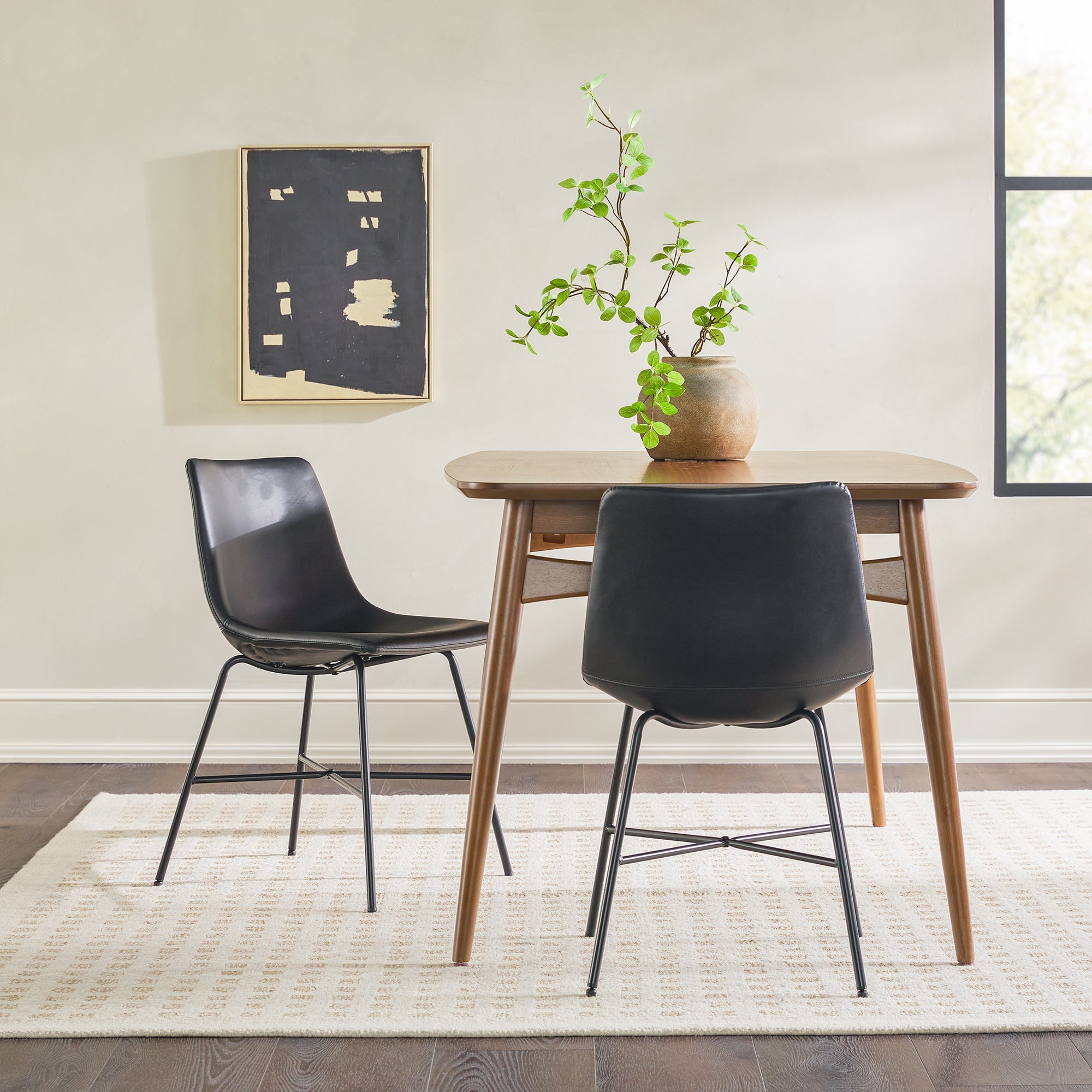 Xuma Urban Industrial Faux Leather Seating Collection (Dining Chair or Counter Stool), Set of 2