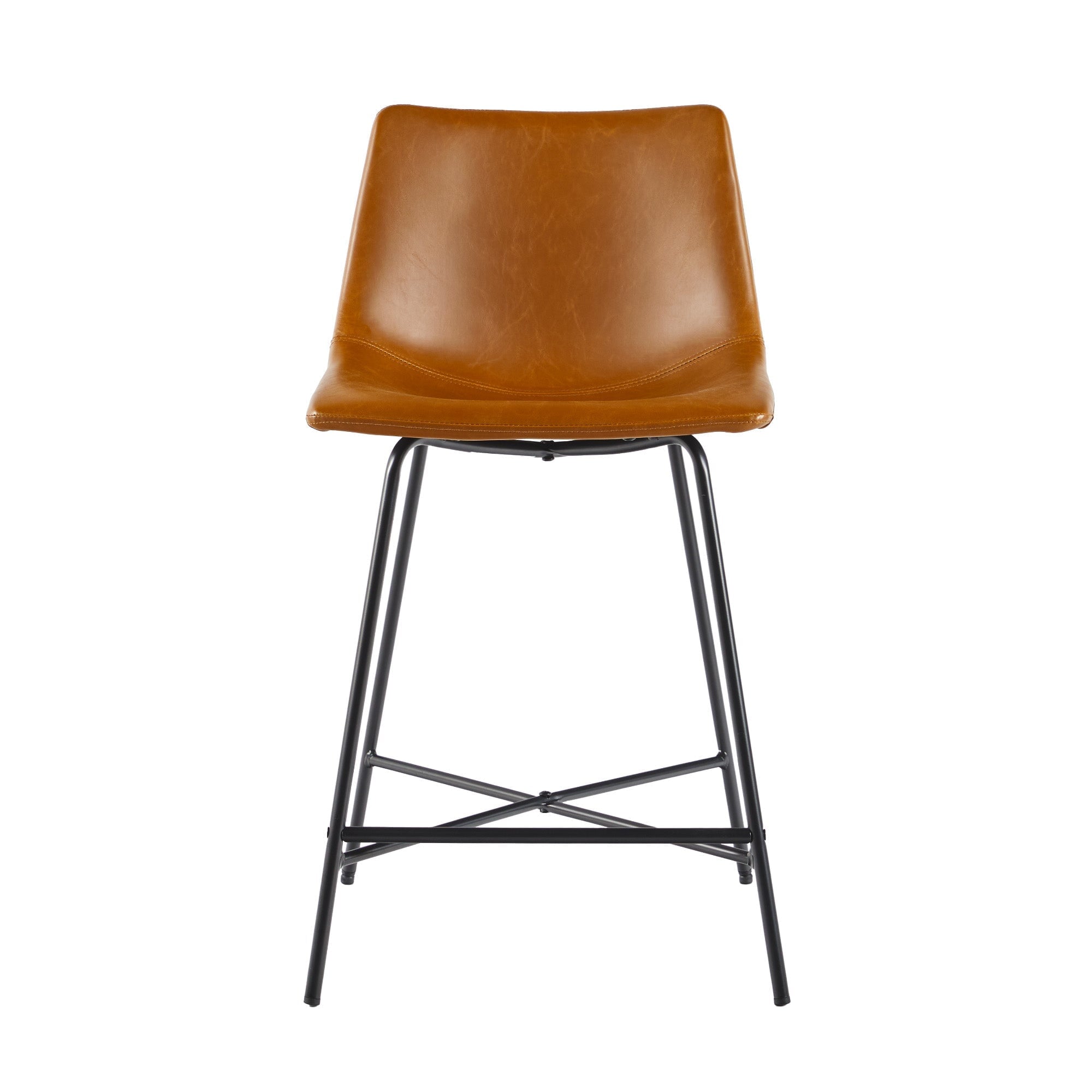 Xuma Urban Industrial Faux Leather Seating Collection (Dining Chair or Counter Stool), Set of 2