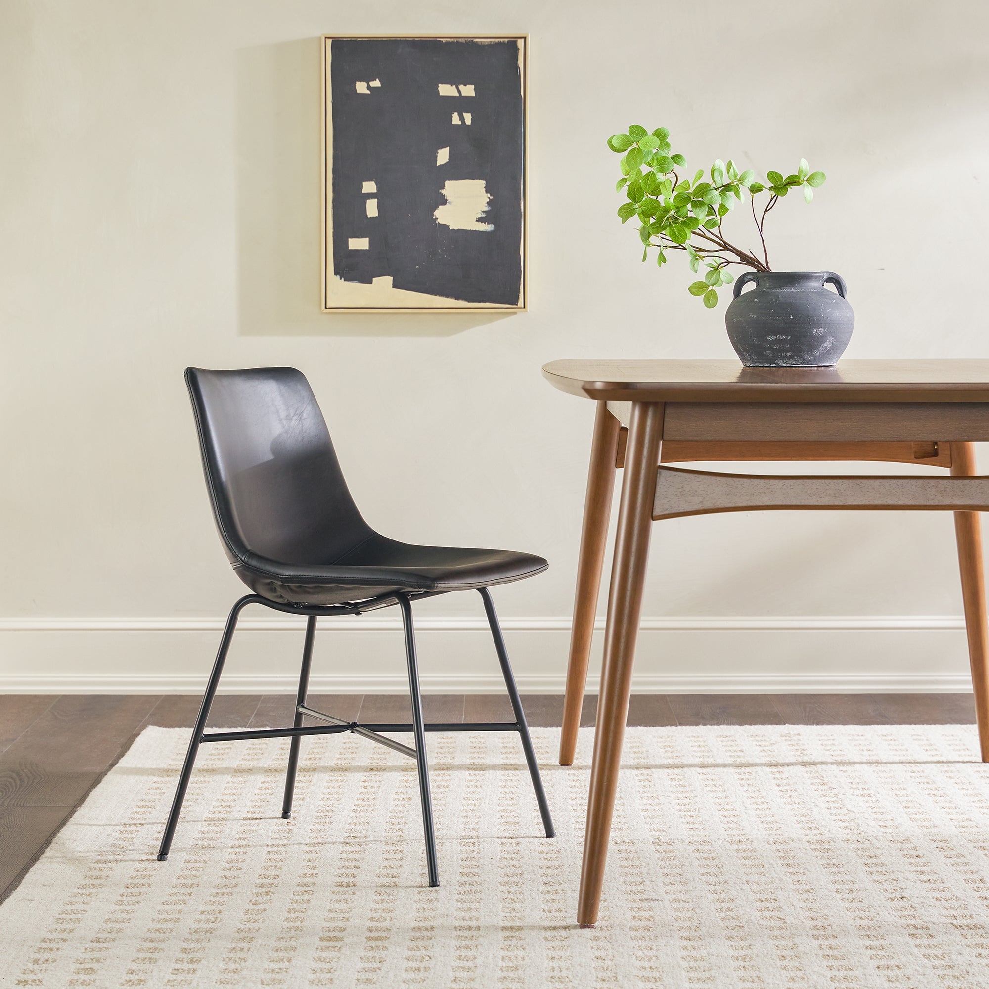 Xuma Urban Industrial Faux Leather Seating Collection (Dining Chair or Counter Stool), Set of 2