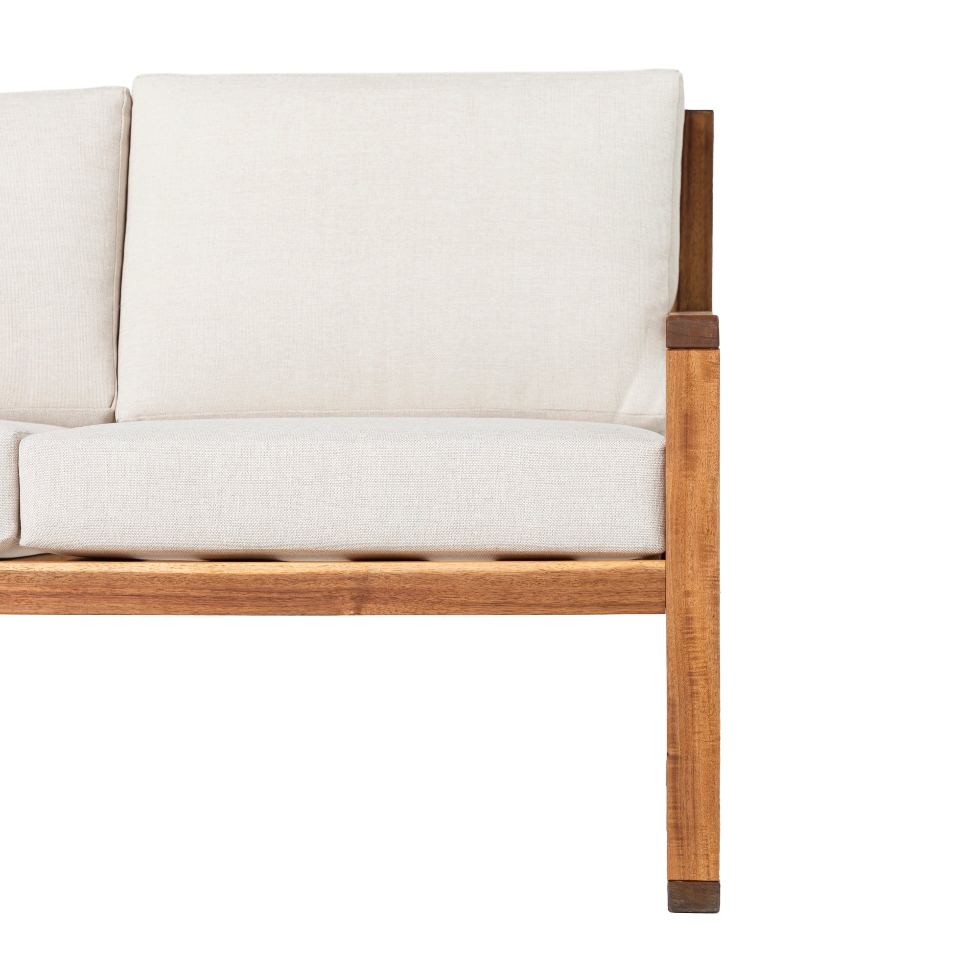 Prenton Modern Solid Wood Slatted Outdoor Loveseat