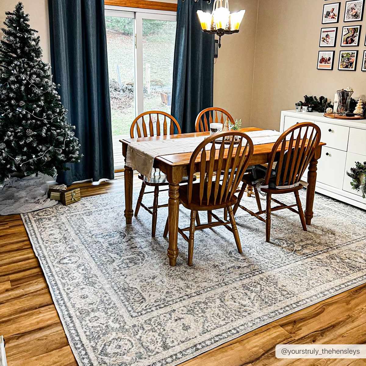 Boutique Rugs - Arias Cream & Blue Washable Area Rug