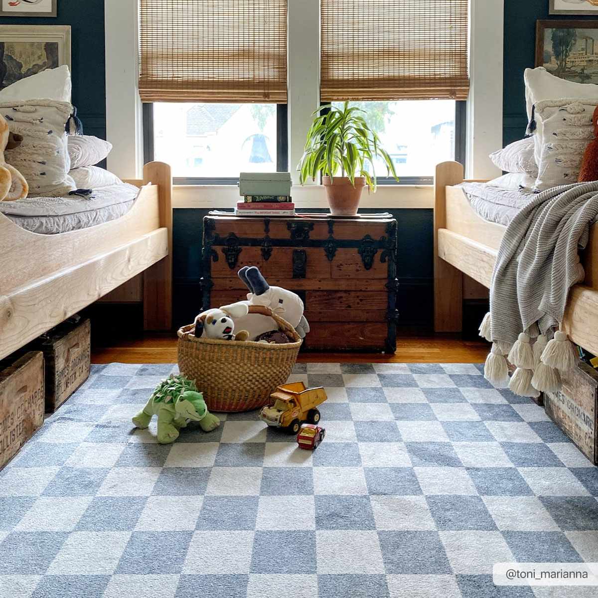 Boutique Rugs - Alie Gray Checkered Washable Area Rug