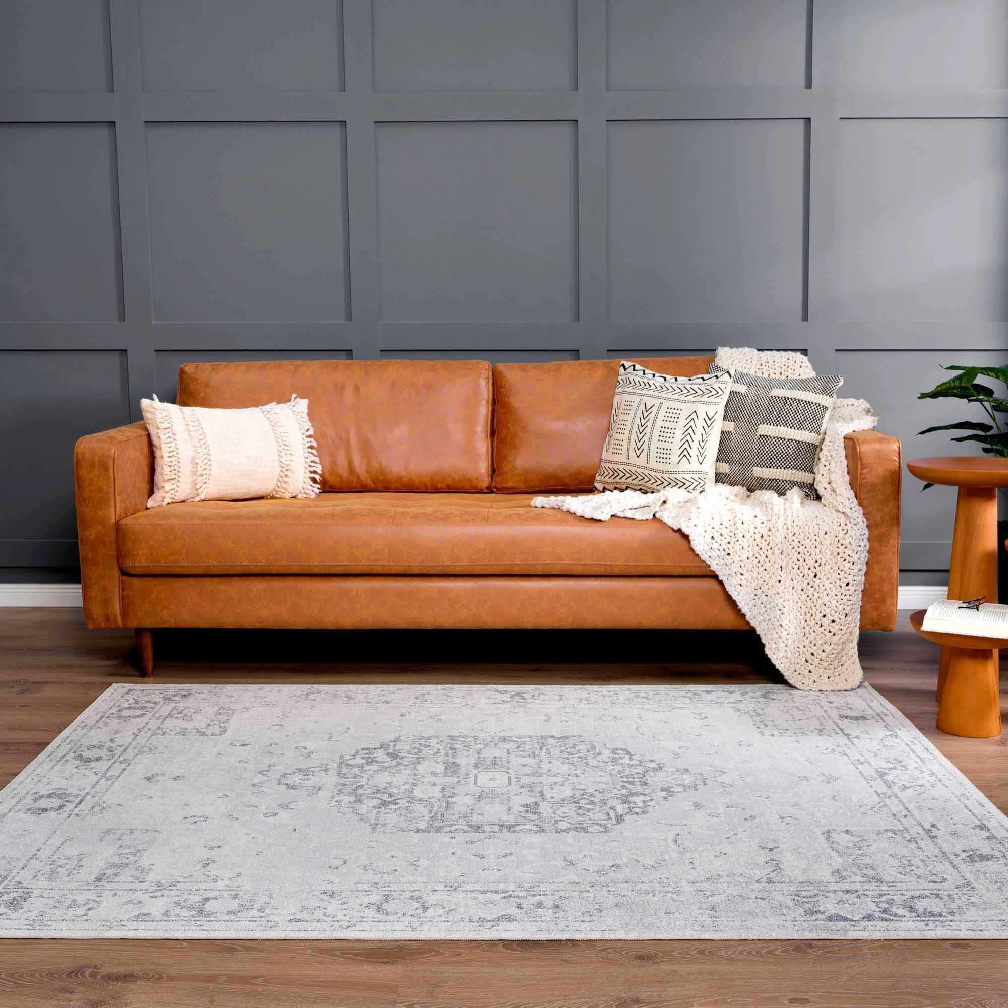 Boutique Rugs - Akram Cream & Antrasit Washable Area Rug