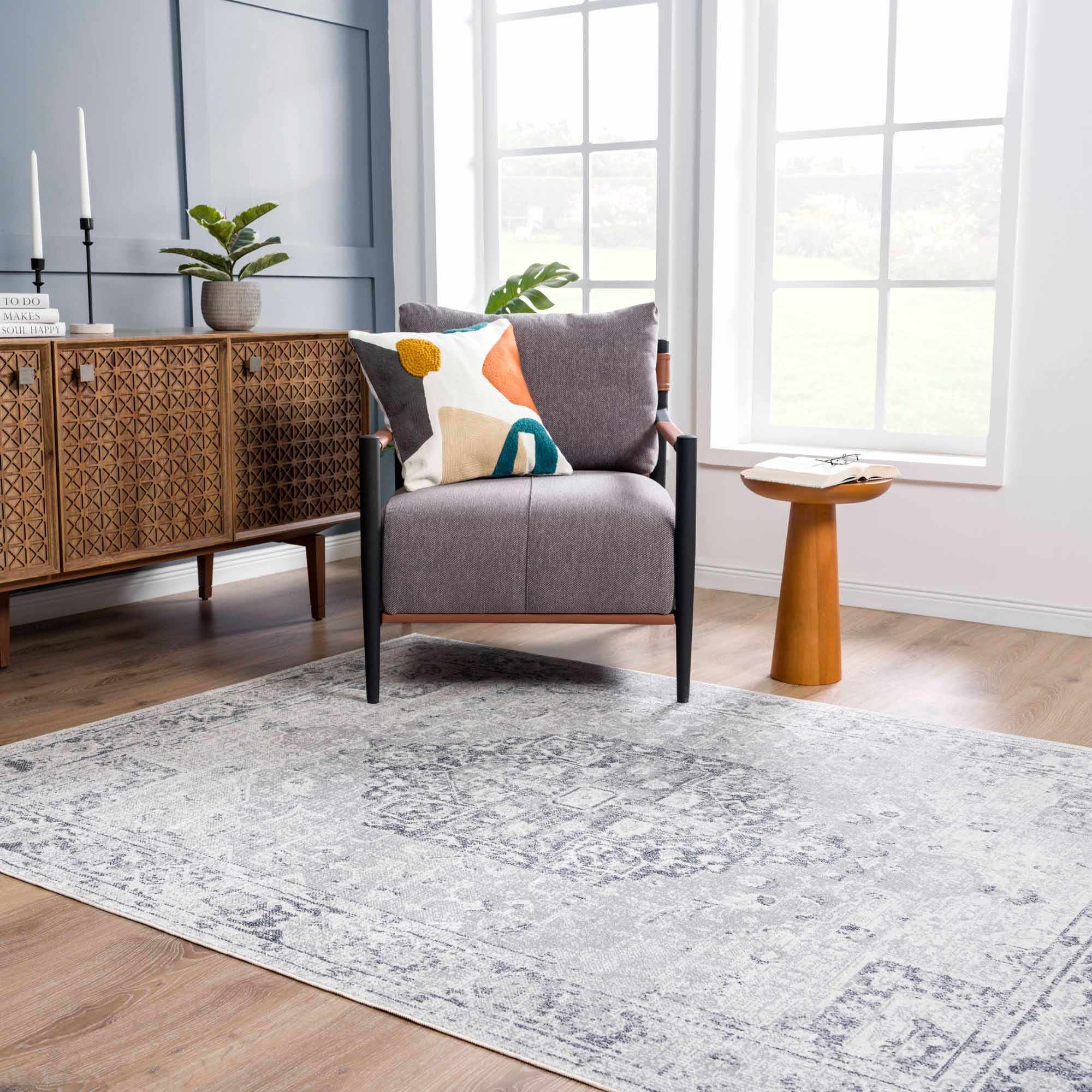Boutique Rugs - Akram Cream & Antrasit Washable Area Rug