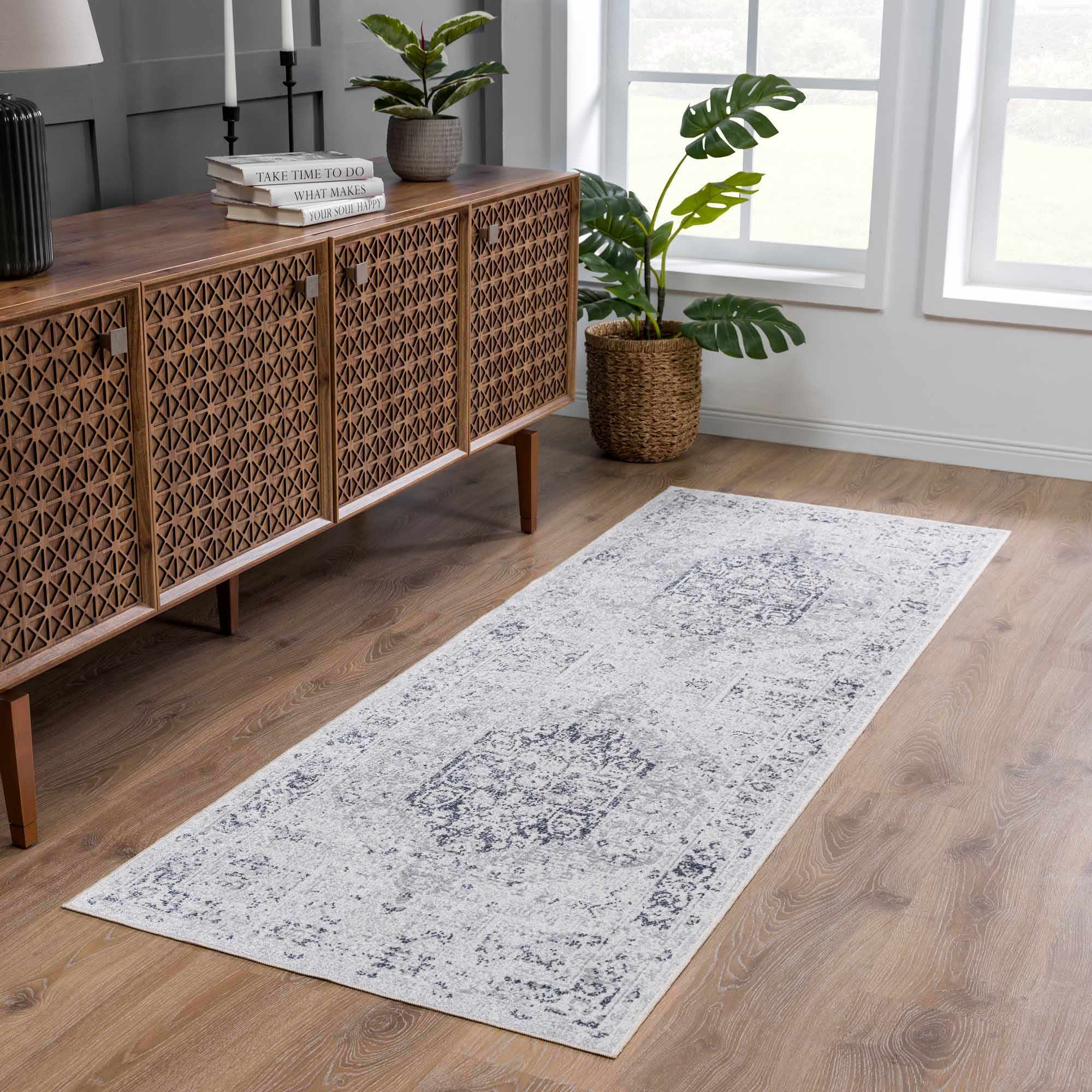 Boutique Rugs - Akram Cream & Antrasit Washable Area Rug