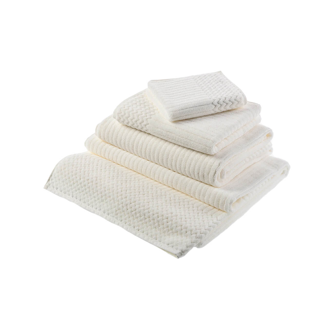 Turkish Towel Collection - Bonini Chevron Ivory