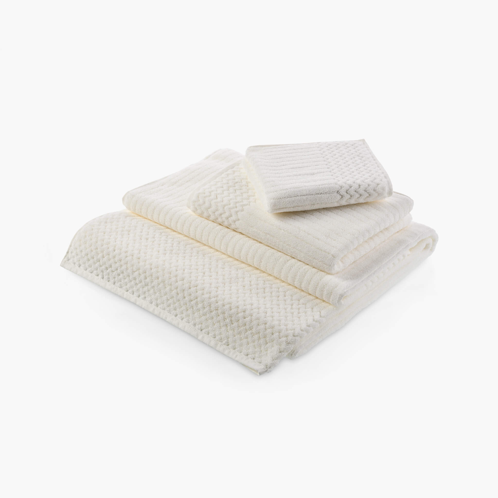 Turkish Towel Collection - Bonini Chevron Ivory