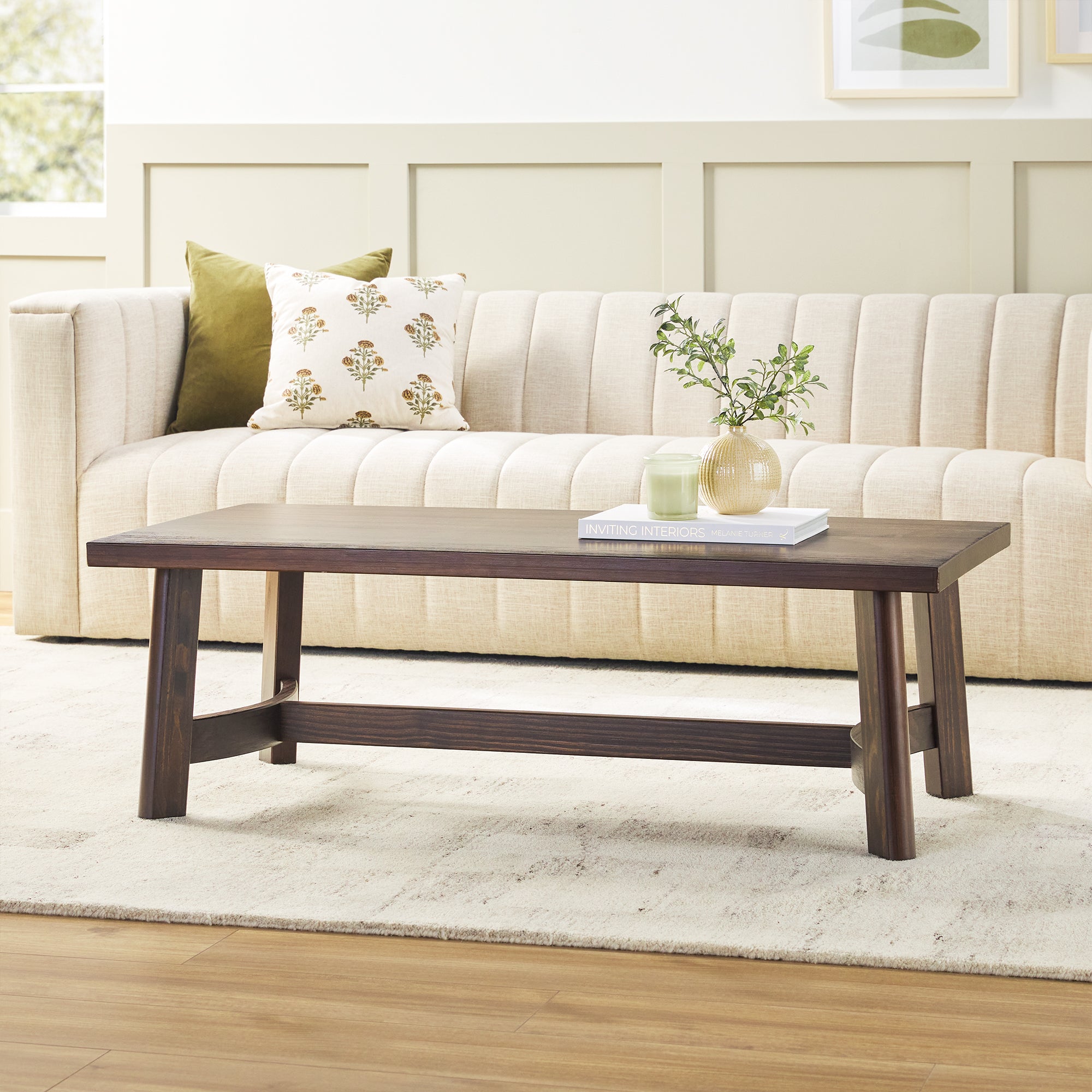 Colt Modern Farmhouse Easy Assembly 48" Coffee Table