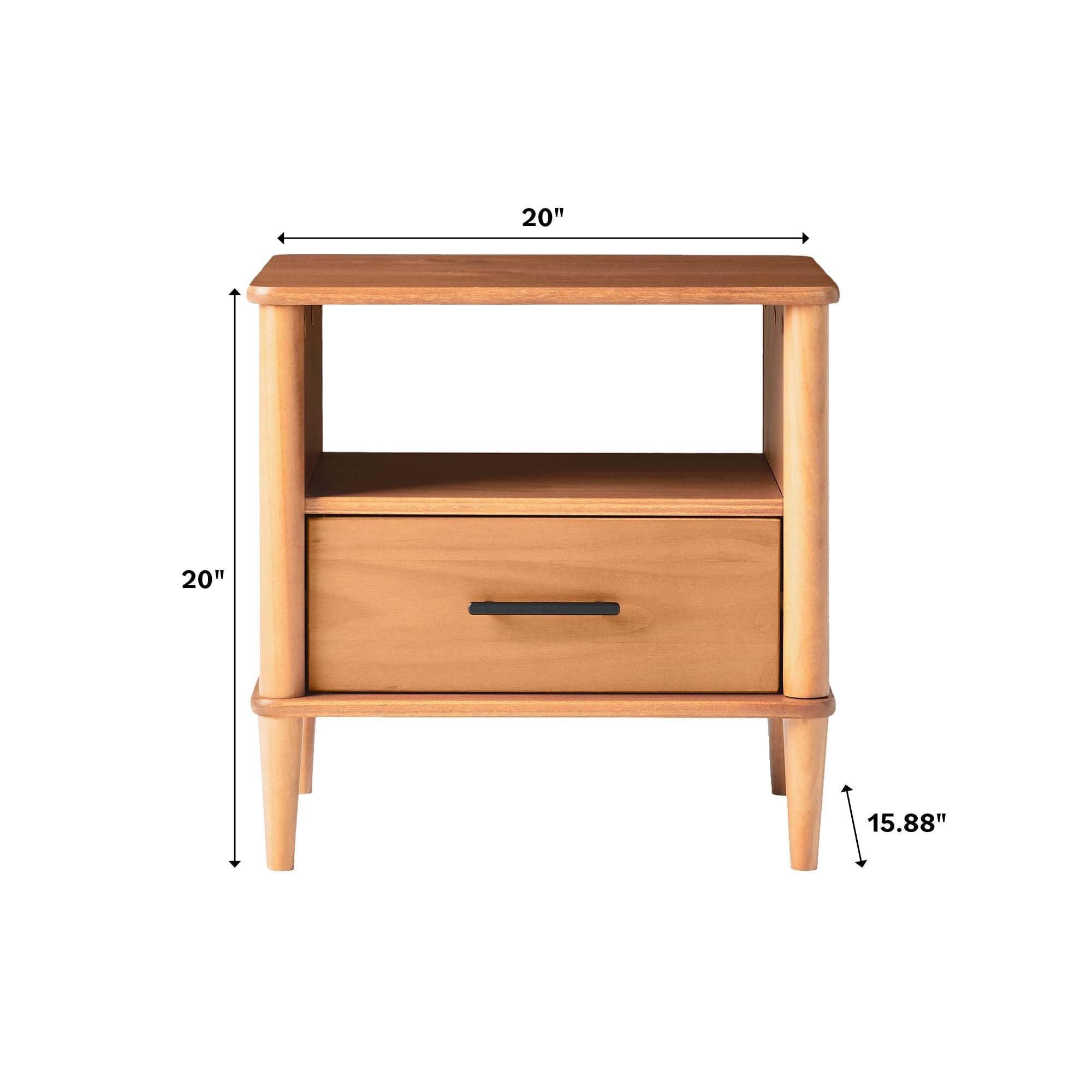 Walker Edison Spindle Transitional 1-Drawer Nightstand